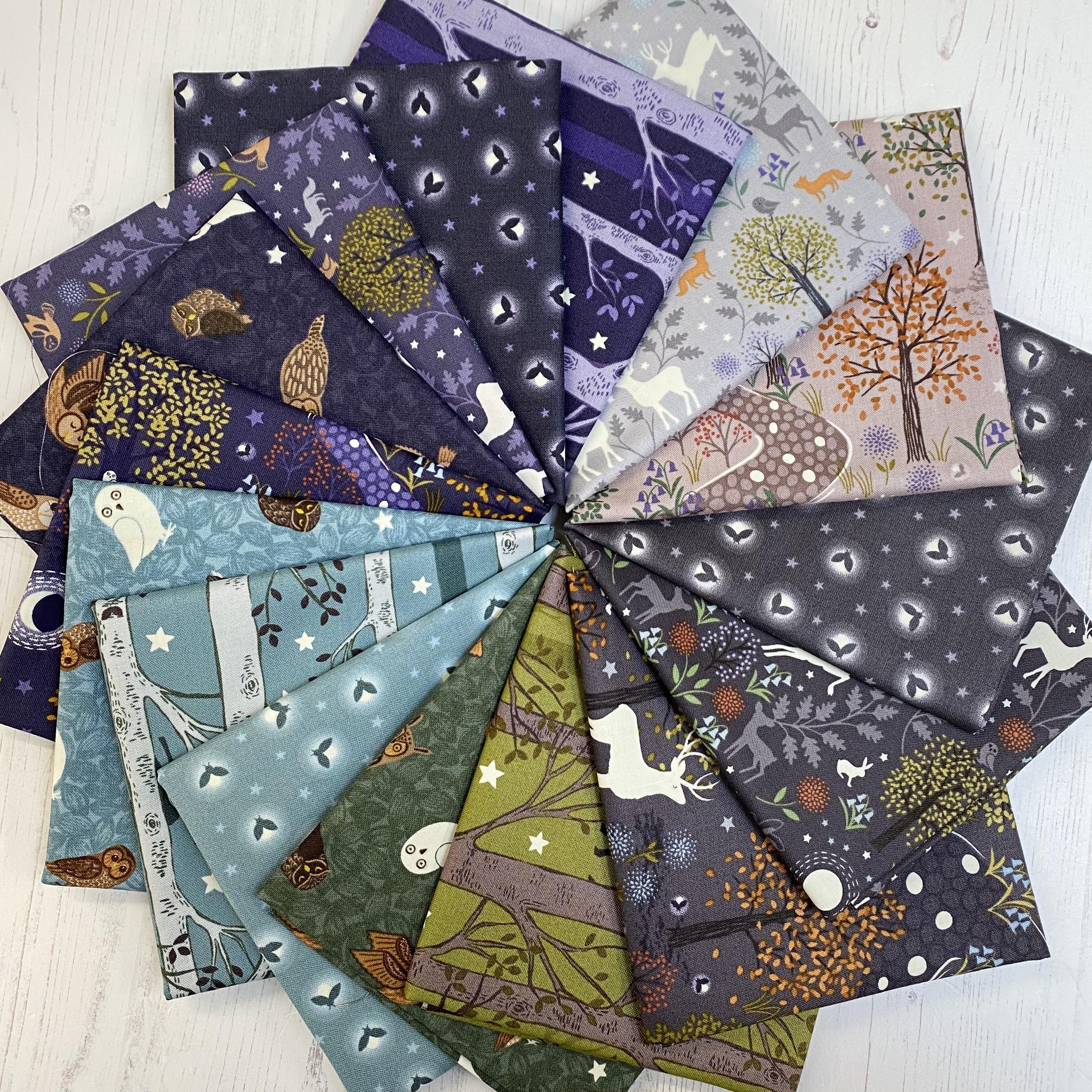 Nighttime in Bluebell Wood Fat Quarter Bundle