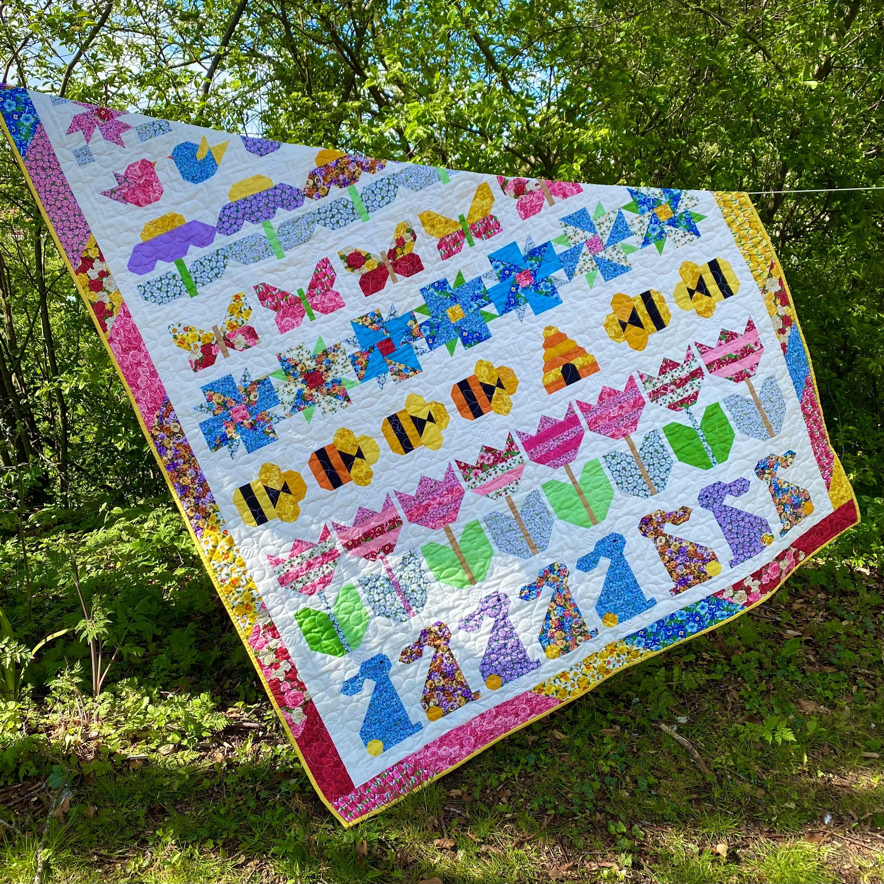 Summer Garden Sew A Row Quilt Kit