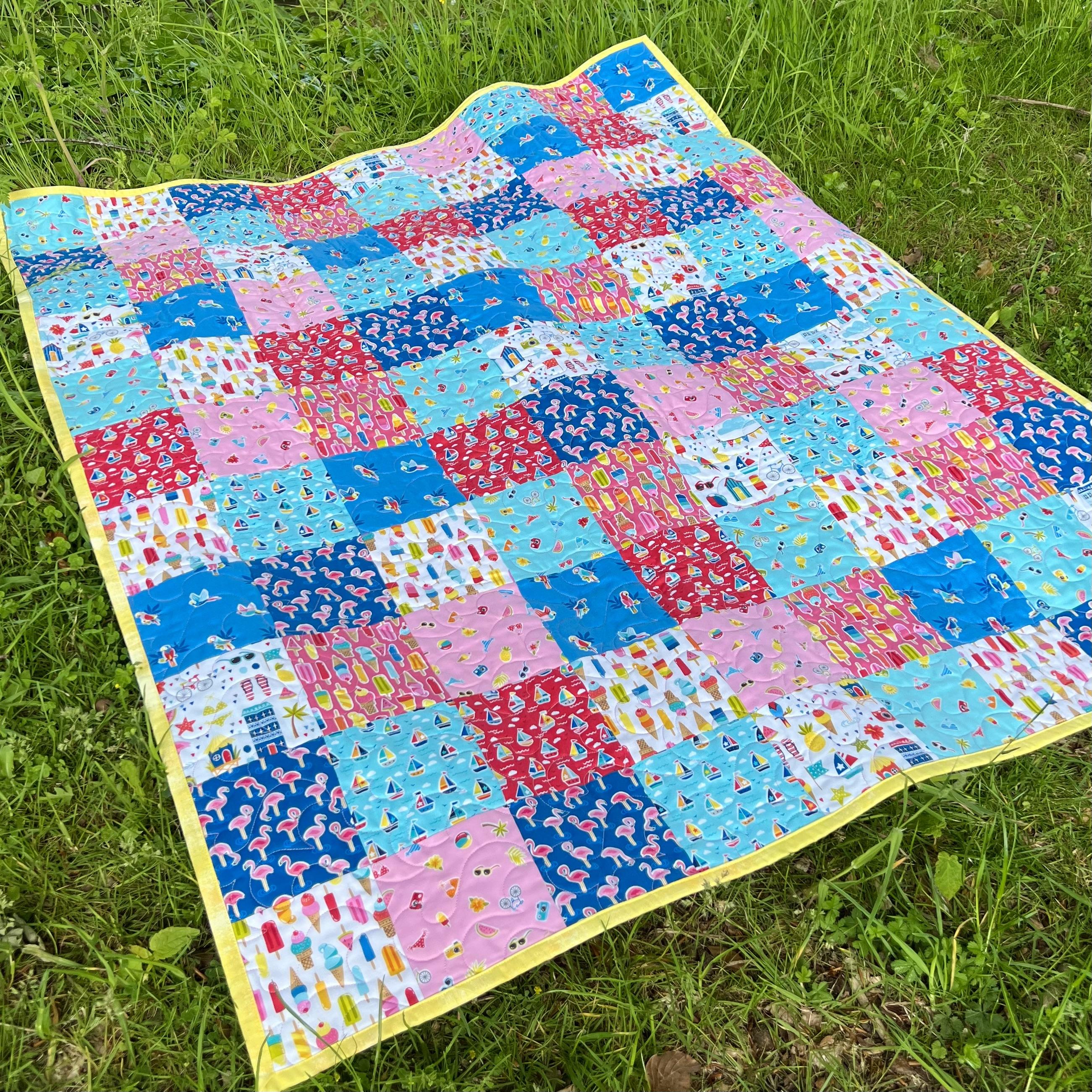 Pool Party Star Quillow Quilt Kit