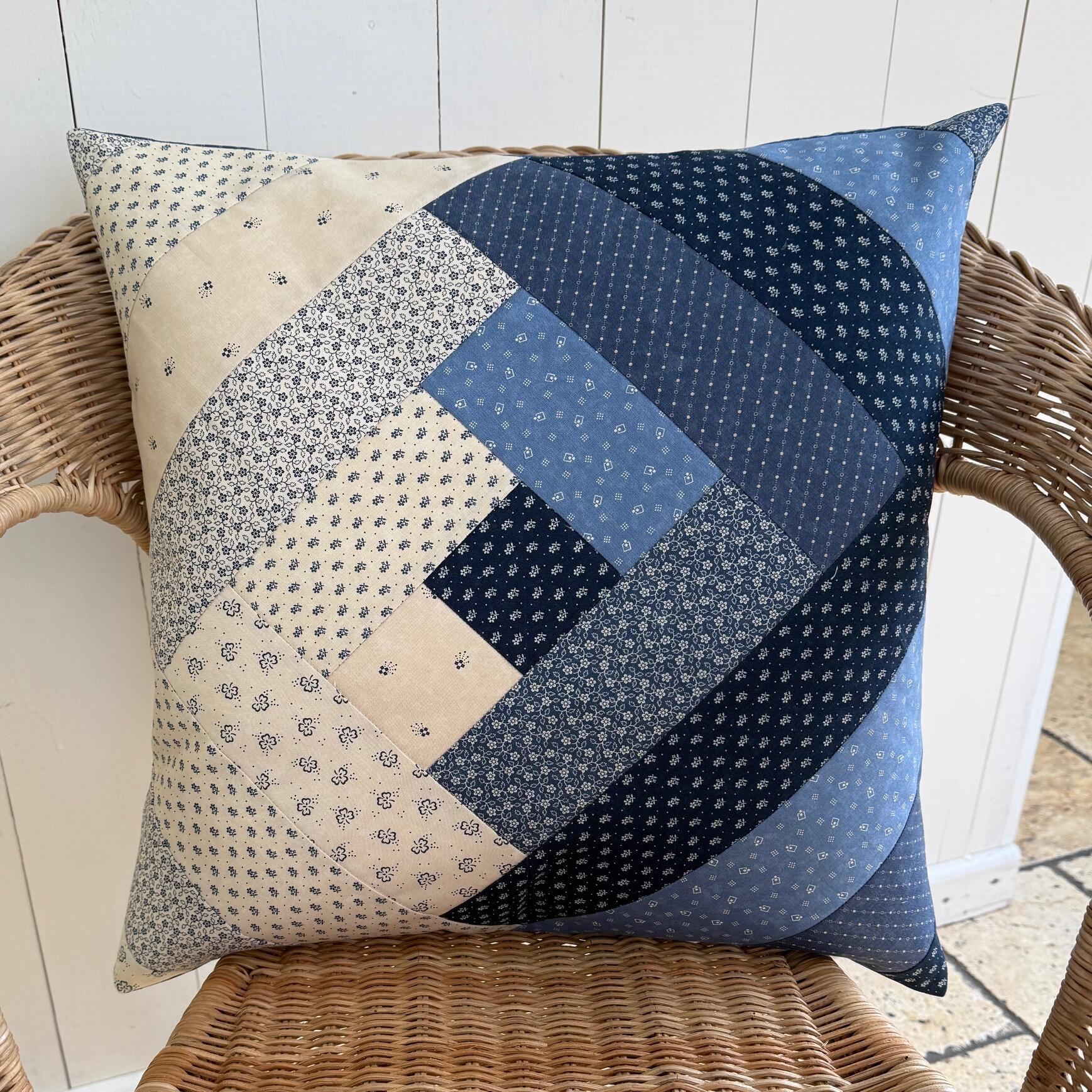 Voysey Hexagon Hand Pieced & Redwork Cushion Kit