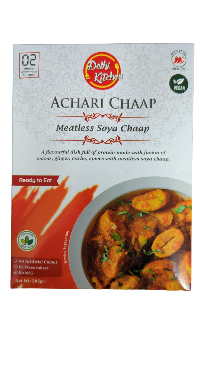 Delhi Kitchen Vegan Soya Achari Chaap 285g (Ready Meal)