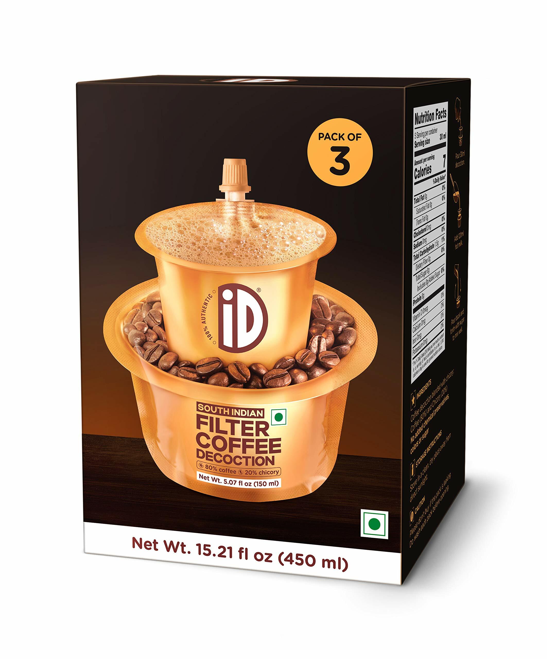 iD Fresh Instant Filter Coffee 450ml (150ml of 3)