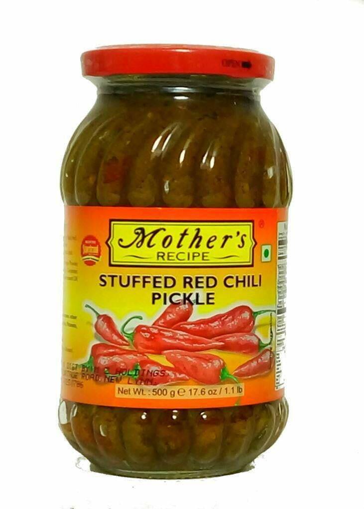 Mothers Recipe Stuffed Red Chilli Pickle 500g - Best Before June '23