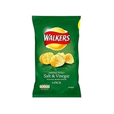 Walkers Salt & Vinegar Crisps 6 x 25g