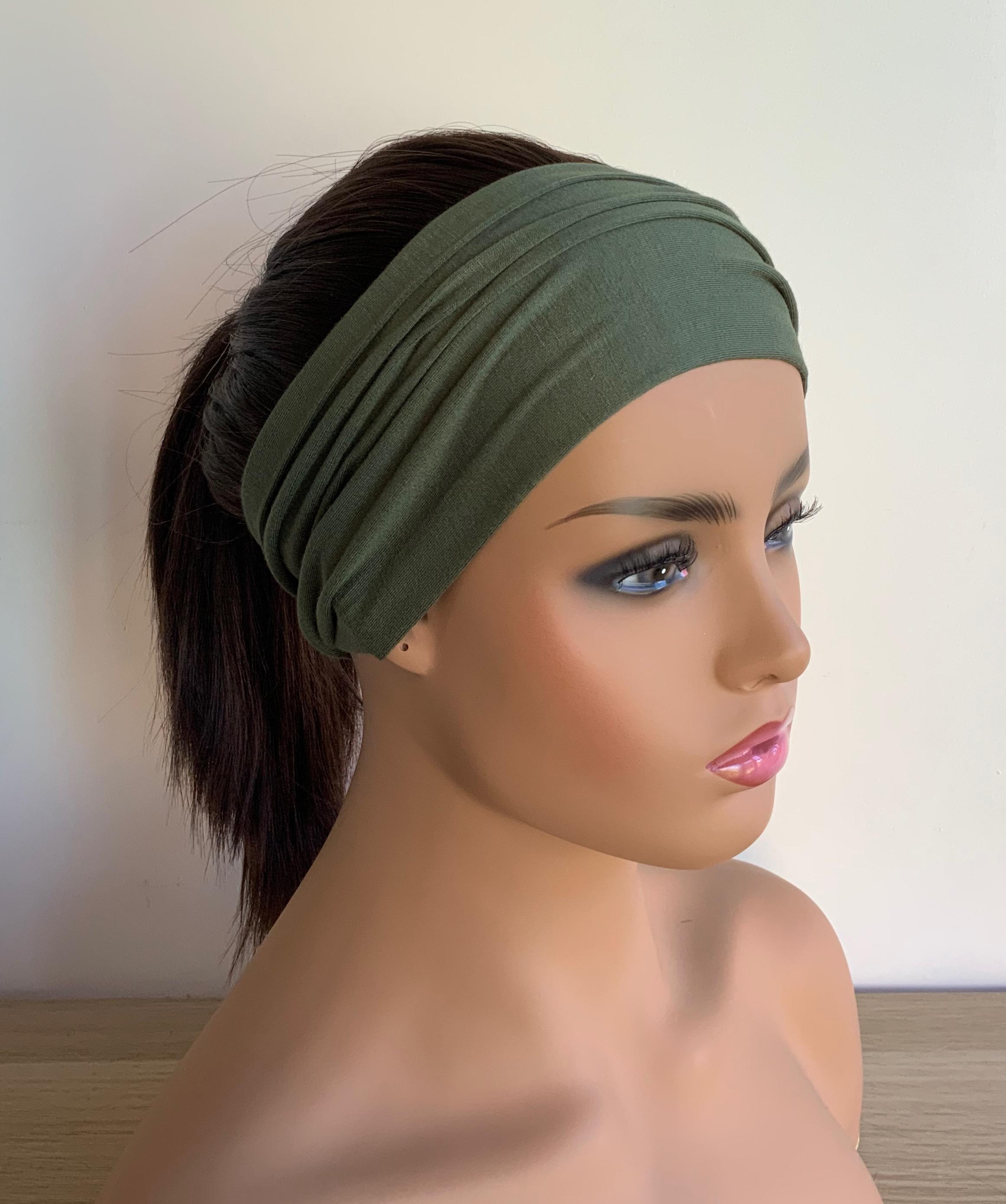 Wide headband green