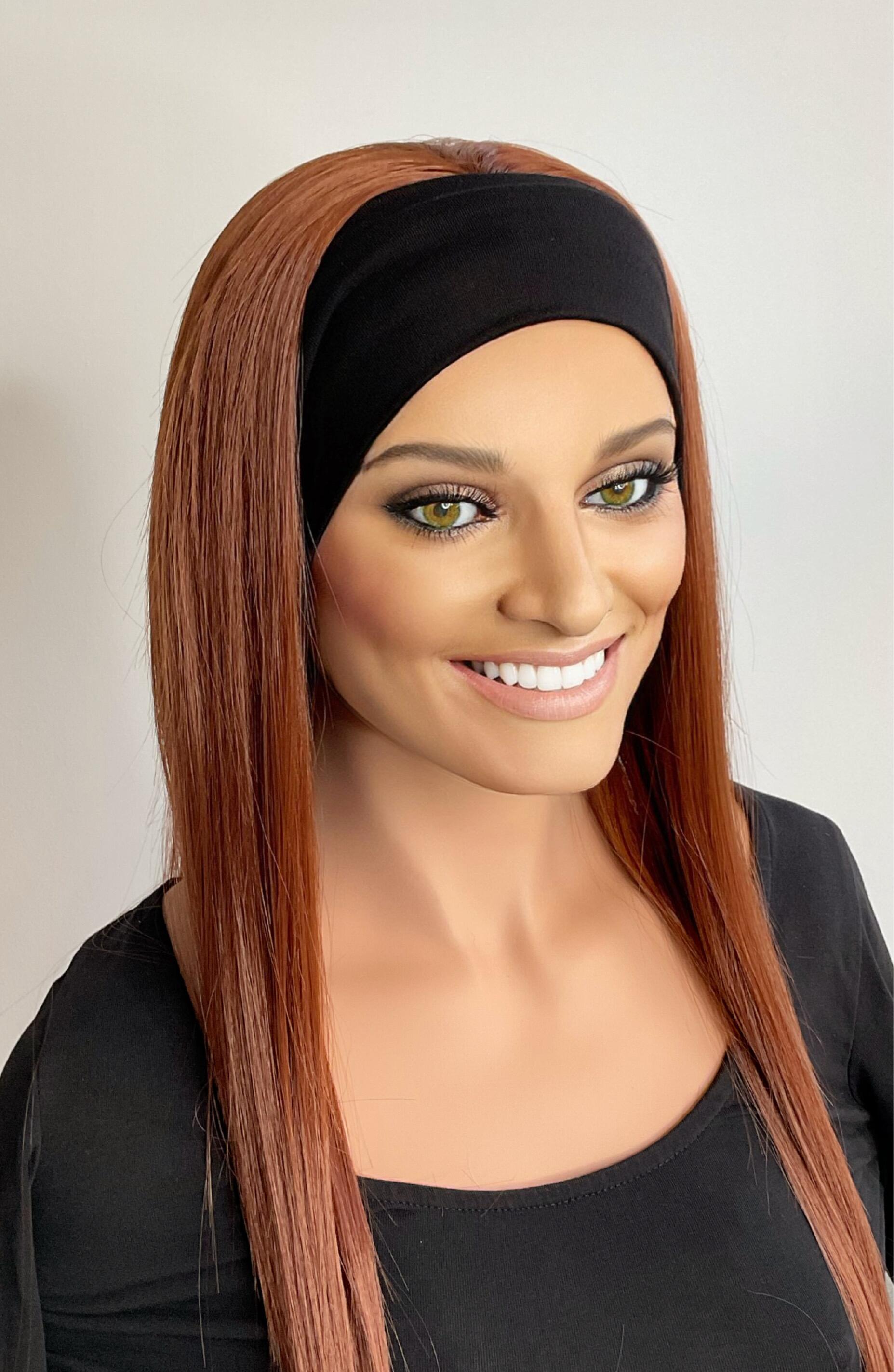 Copper Brown Long Length Heat Safe Gym And Swim Wig