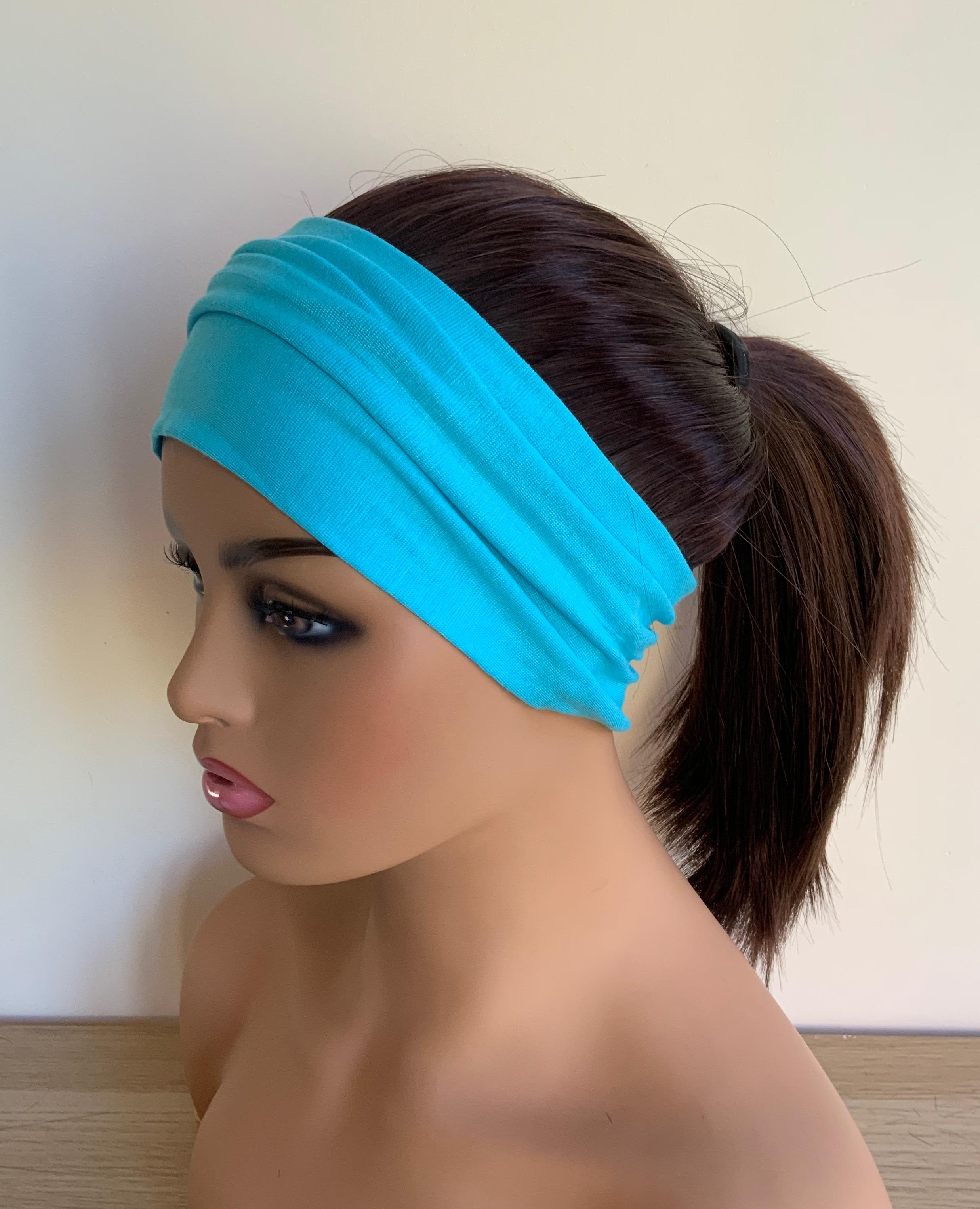 Wide headband blue