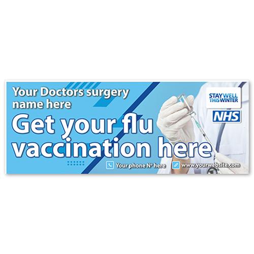 Flu vaccine PVC outdoor banner