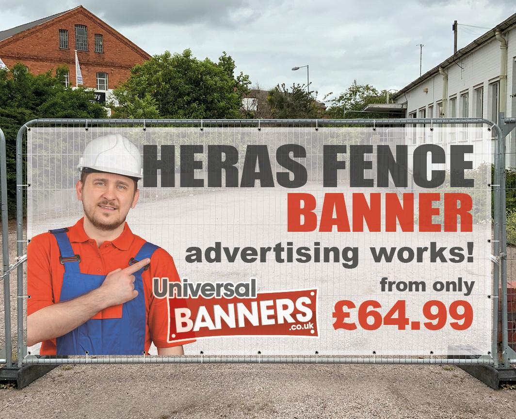 heras construction site banner