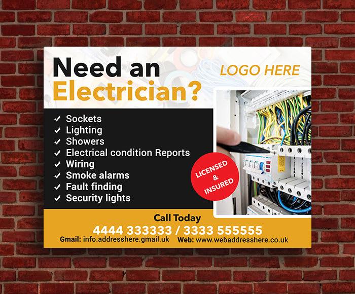 Electrician advertising boards