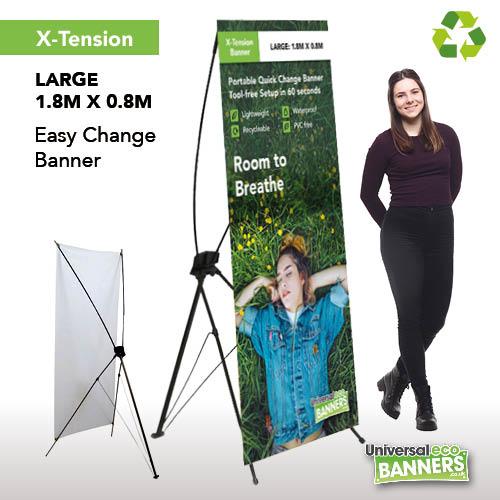 large x frame banner stand