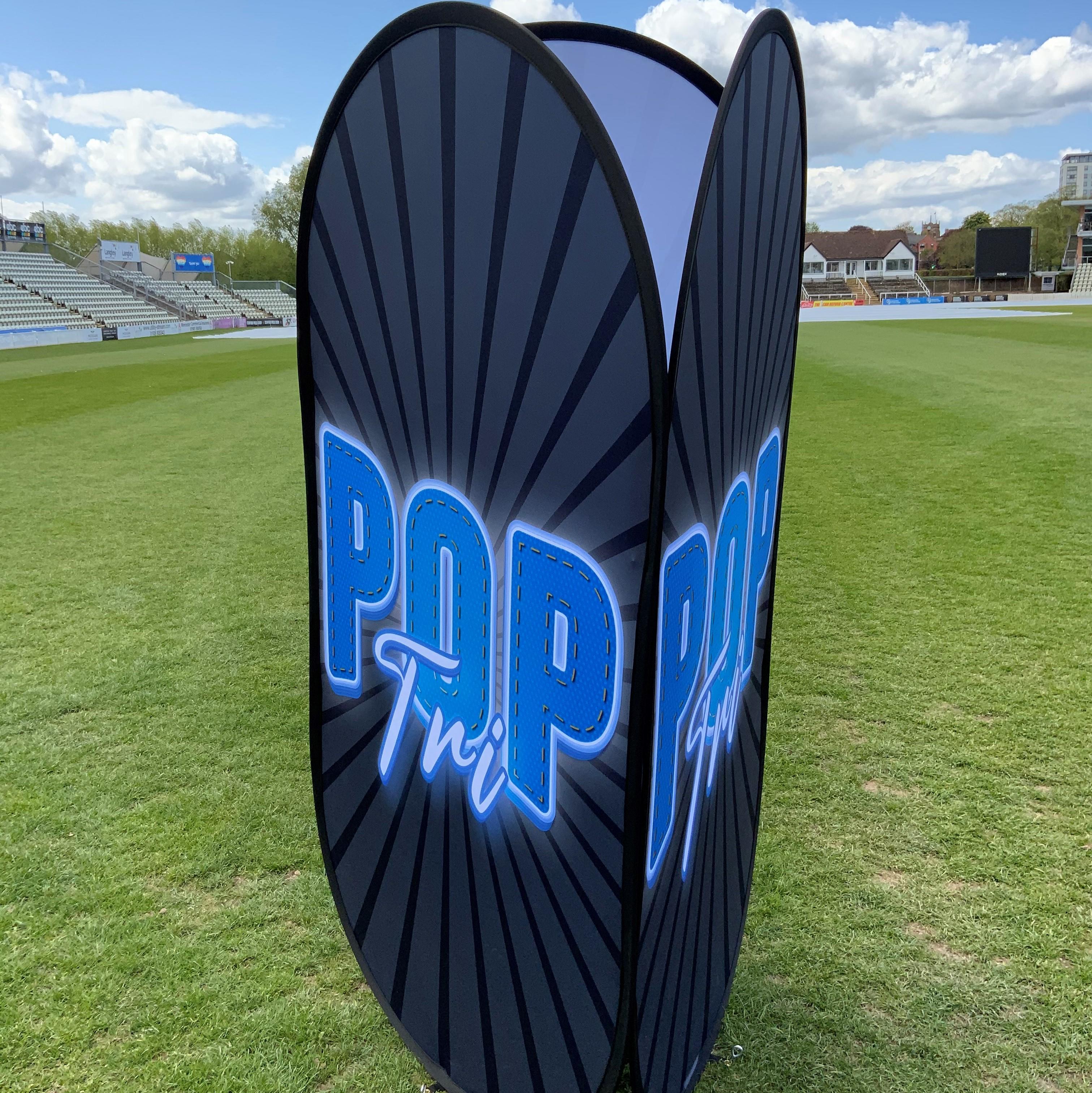 large pop out banner