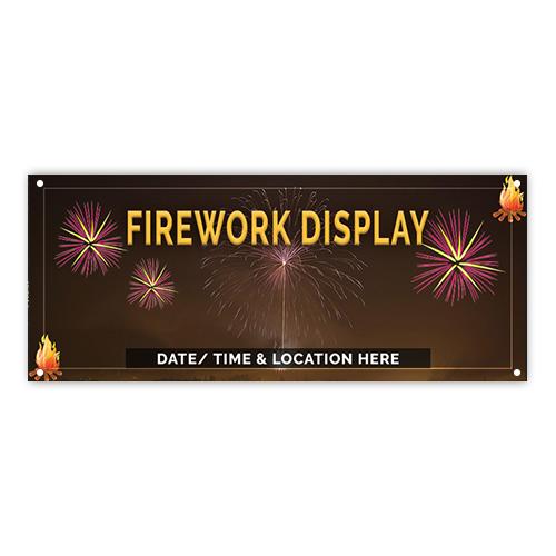 Firework display banner