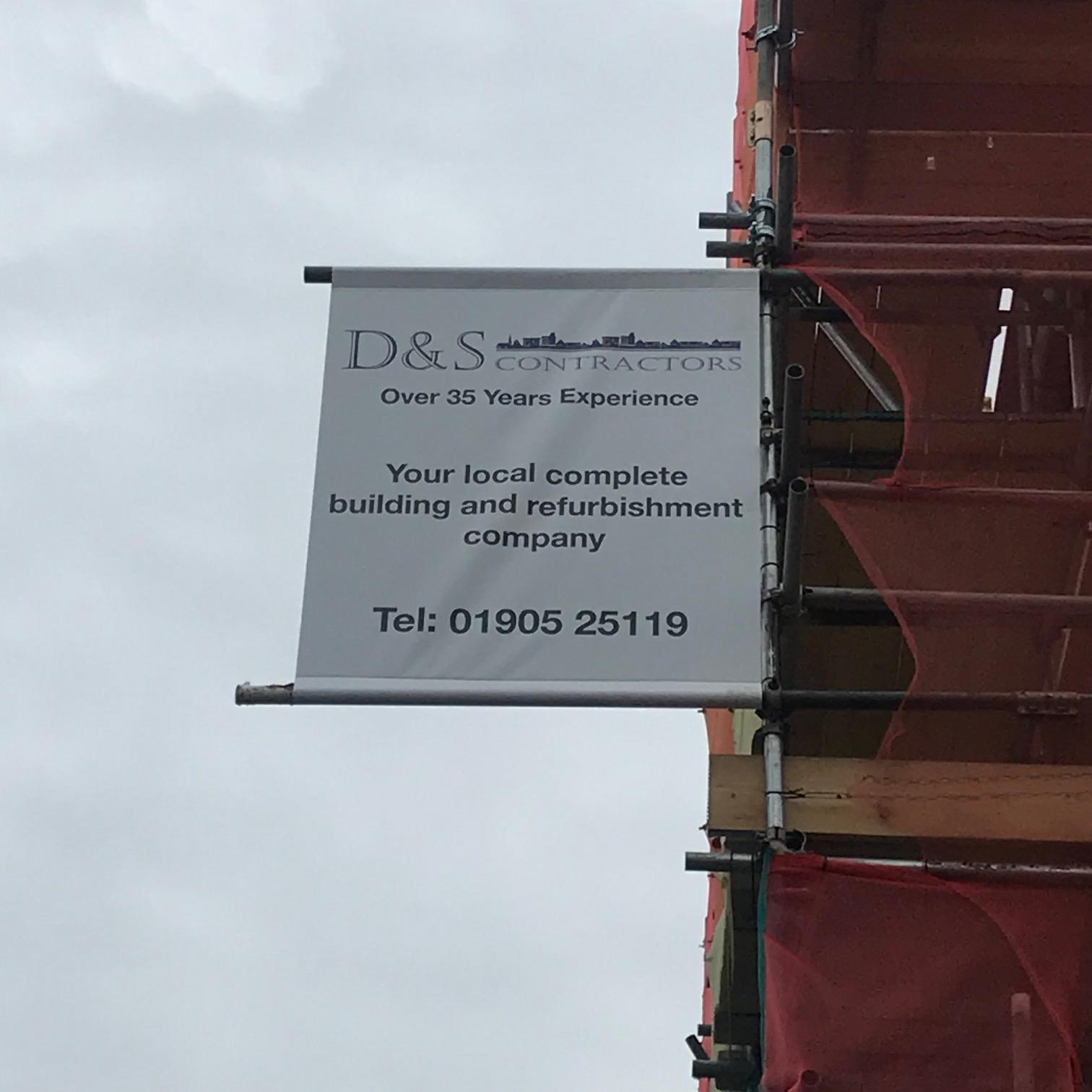 custom printed scaffolding banner