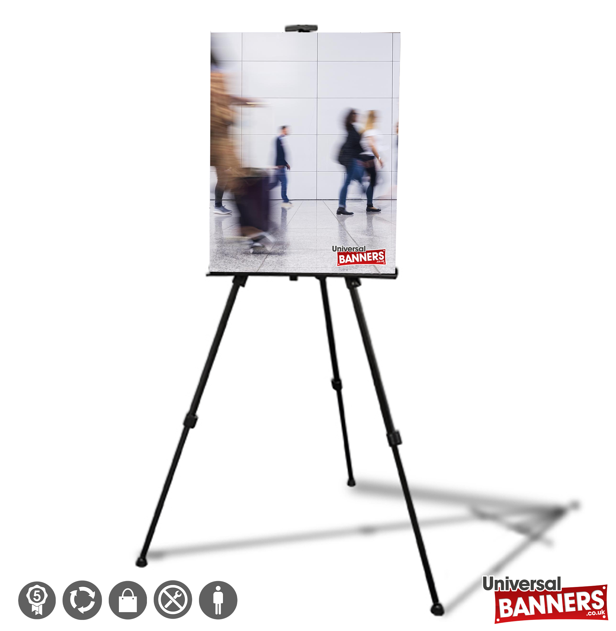 easel with printed board
