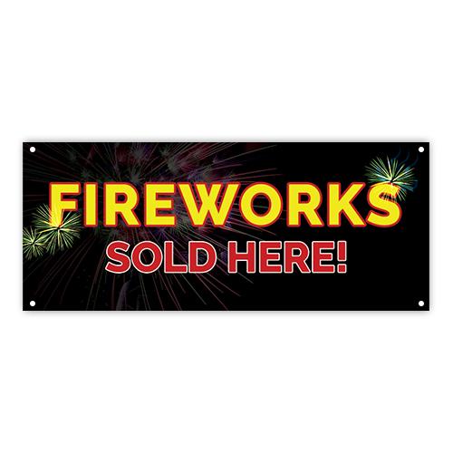 Fireworks sold here banner