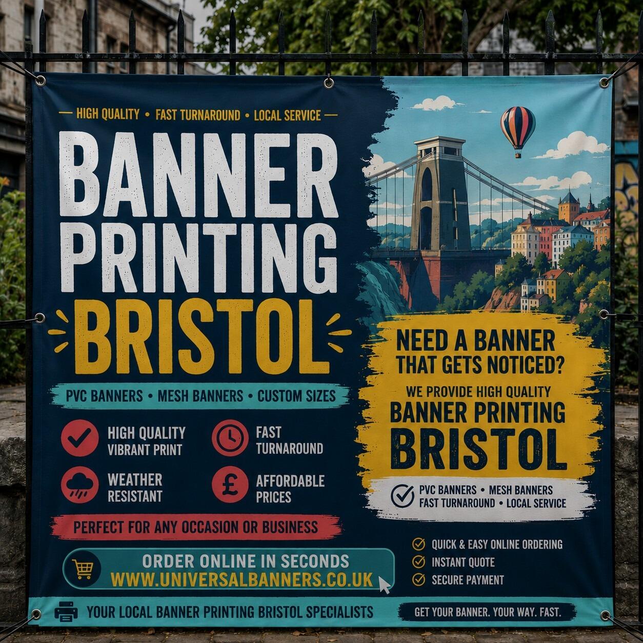 Banner Printing Bristol – PVC & Outdoor Banners Fast