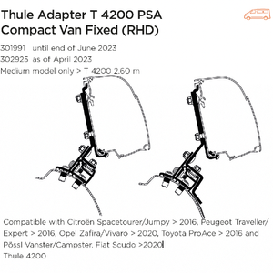 PSA Mini Van Fixed Adapter - 4200 - RHD