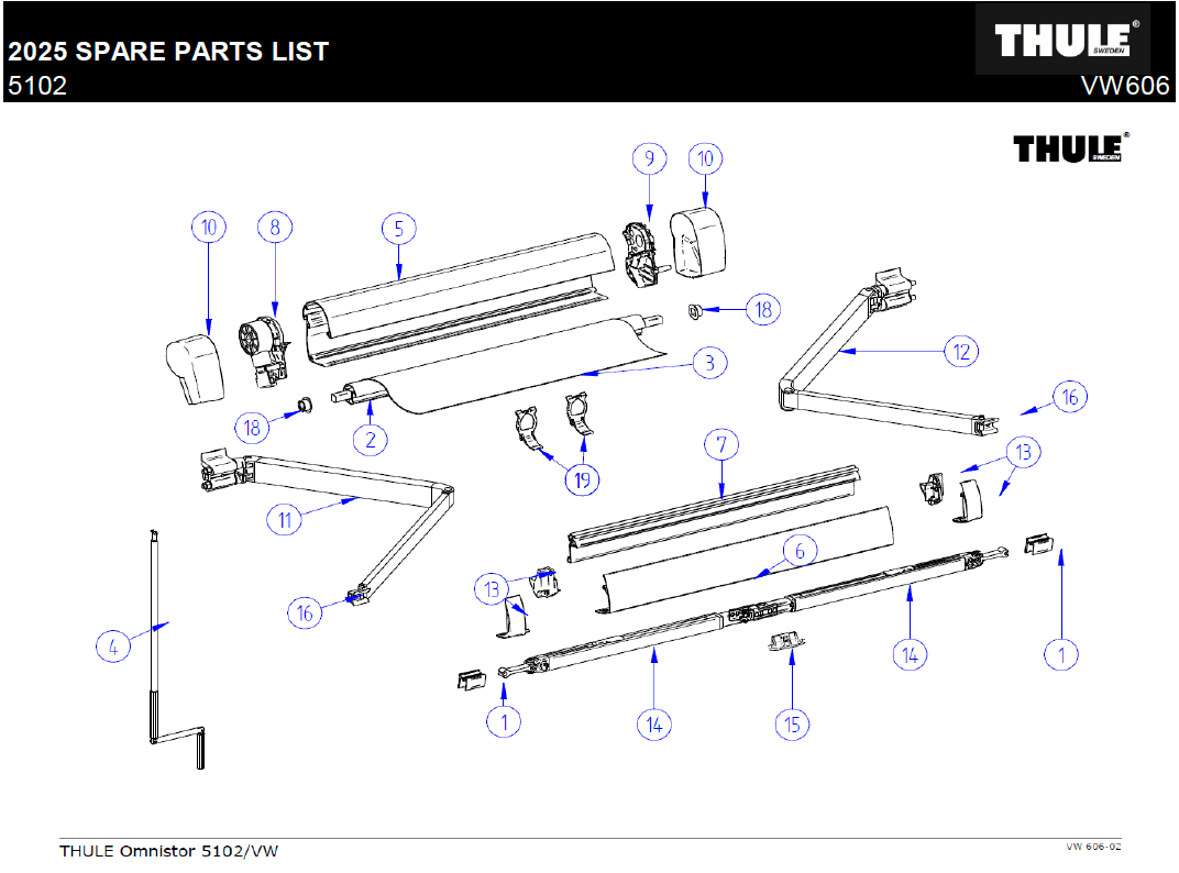 Thule 5102 Spare Parts