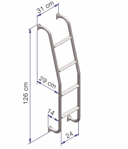 4 step ladder with dimensions
