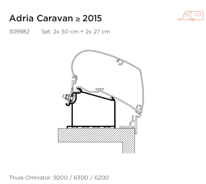 Adria Caravan Roof Adapter