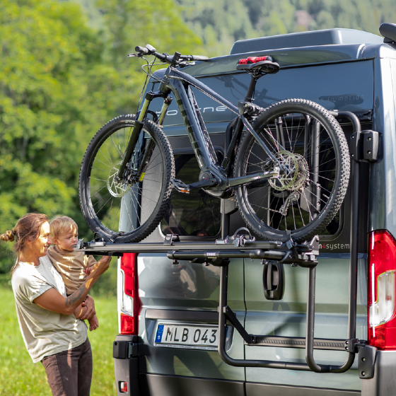 Thule VeloTrack with bike loaded