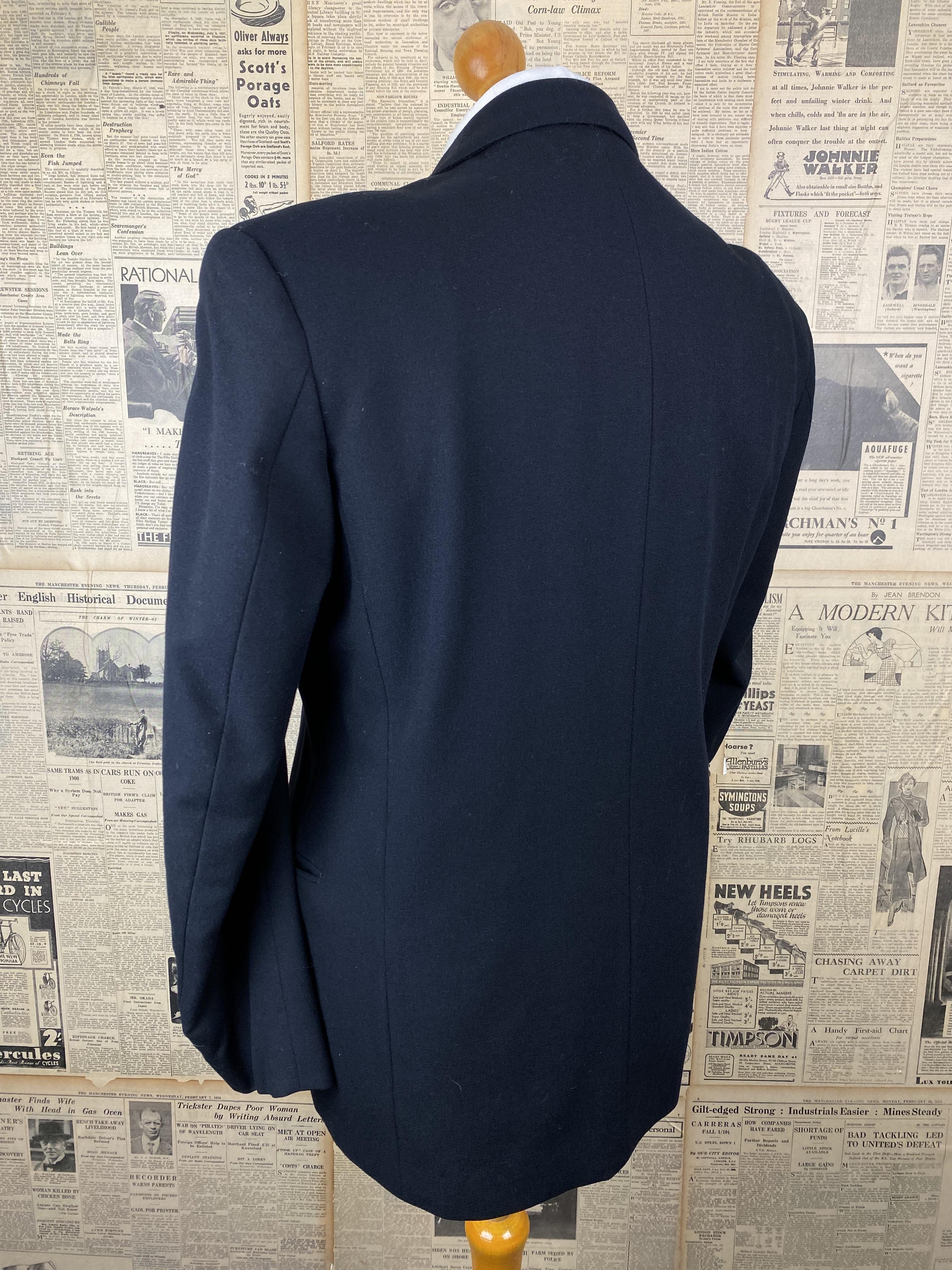 vintage 1950's double breasted barathea dinner jacket size 38 40 long