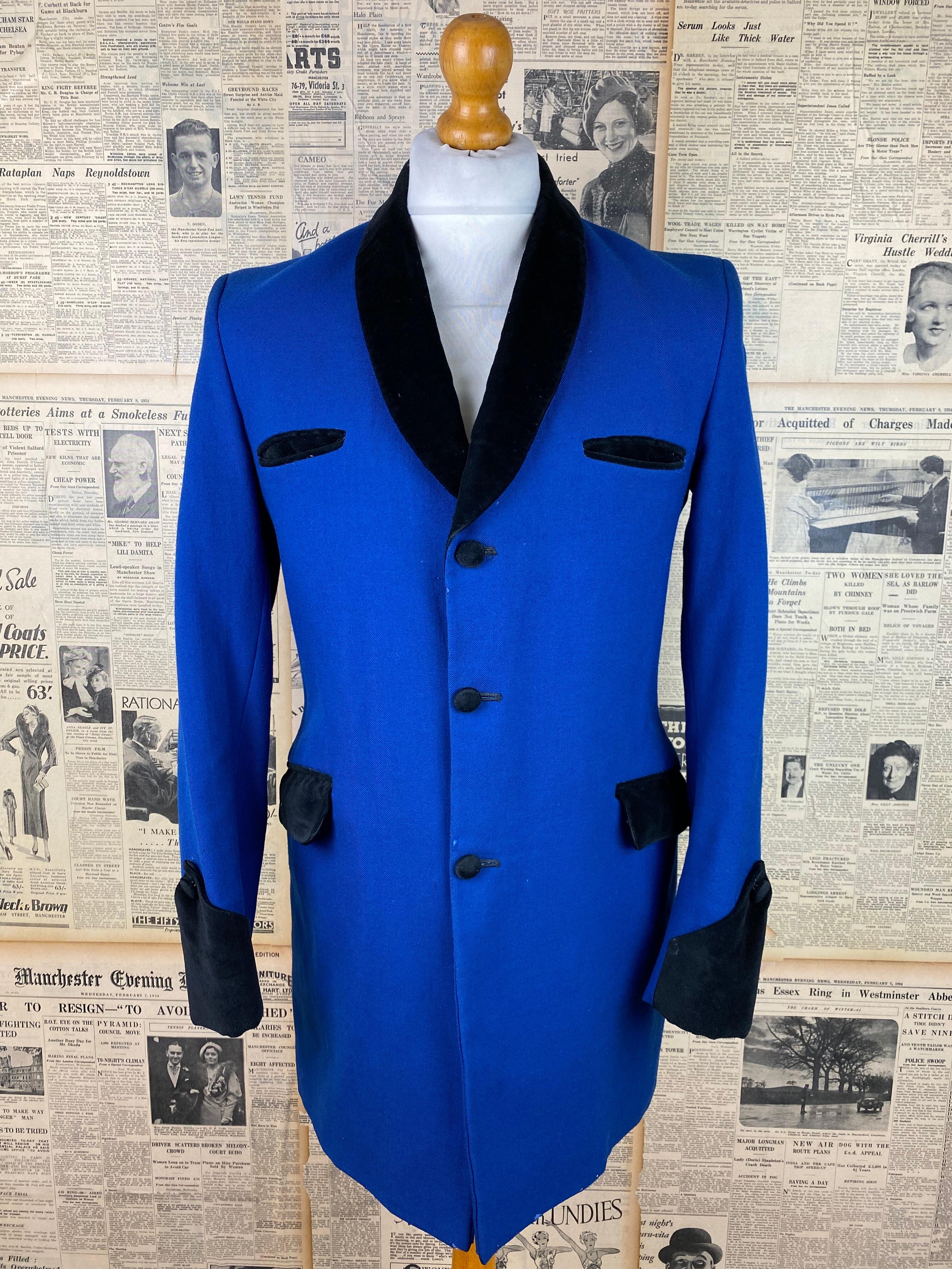 Vintage 1960 s Teddy Boy Drape Coat Size 38 40