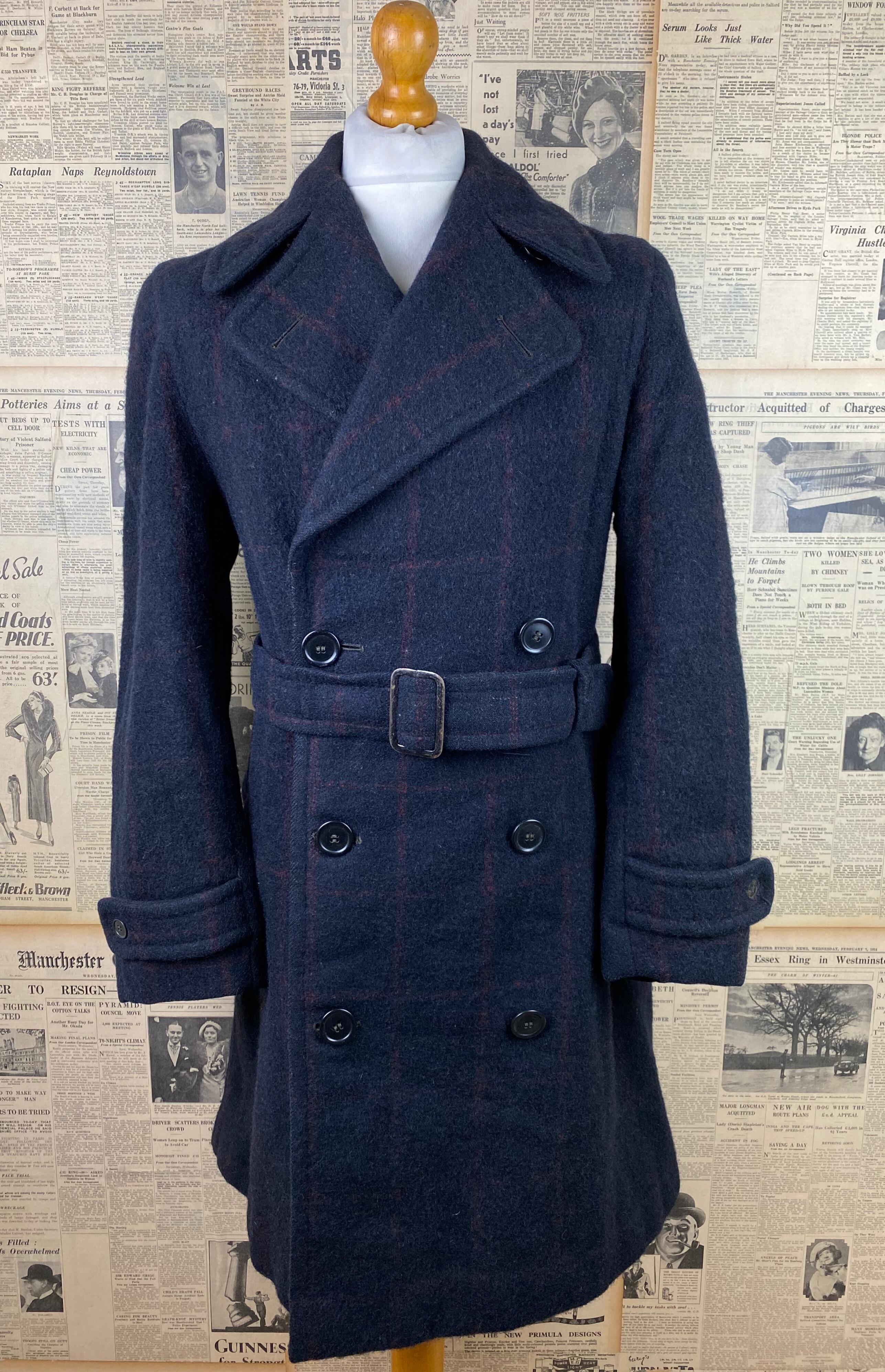 Mens vintage overcoats sales