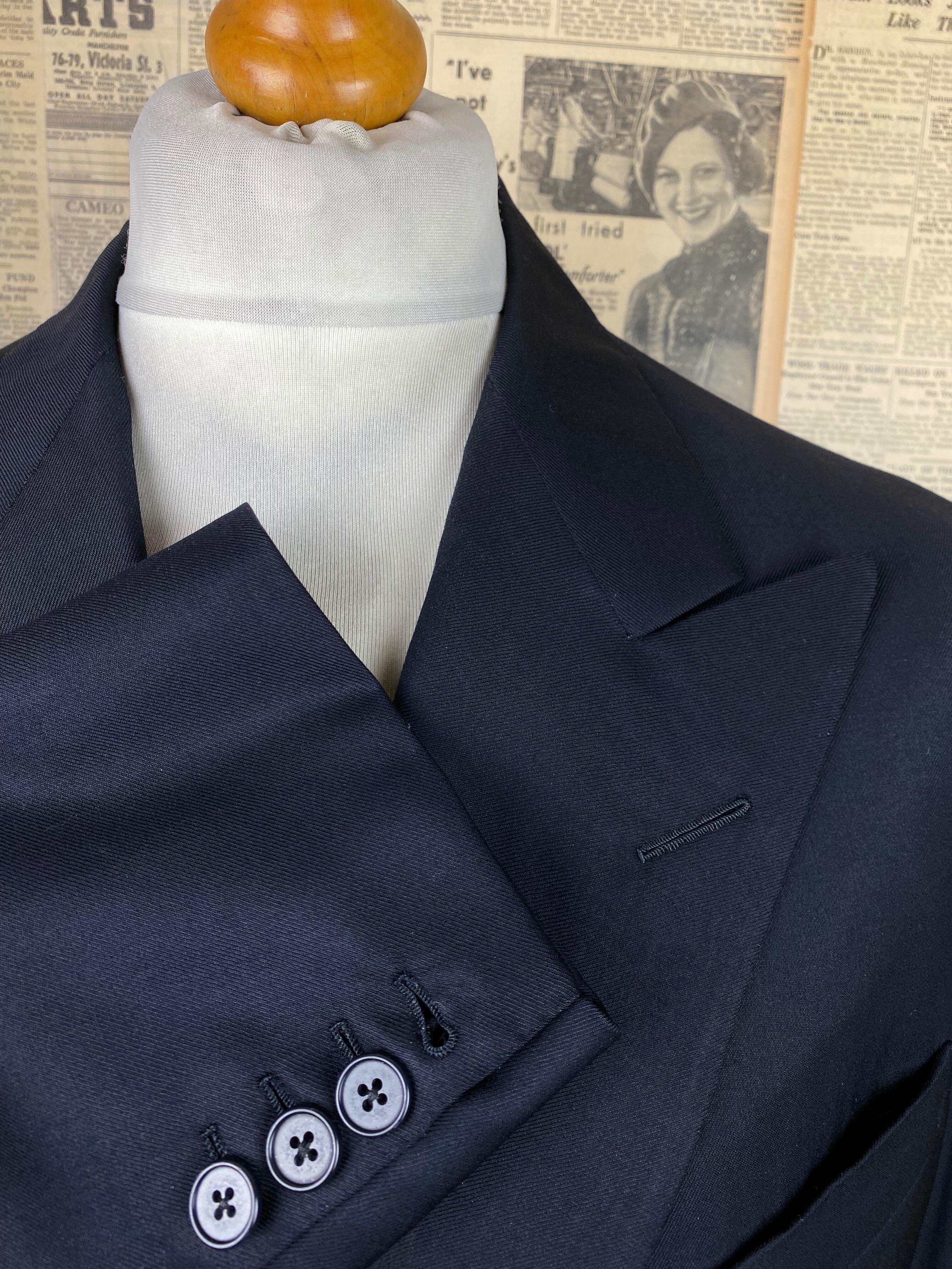 Anderson & Sheppard navy suit size 48 reg long Anderson & Sheppard navy suit size 48 reg long