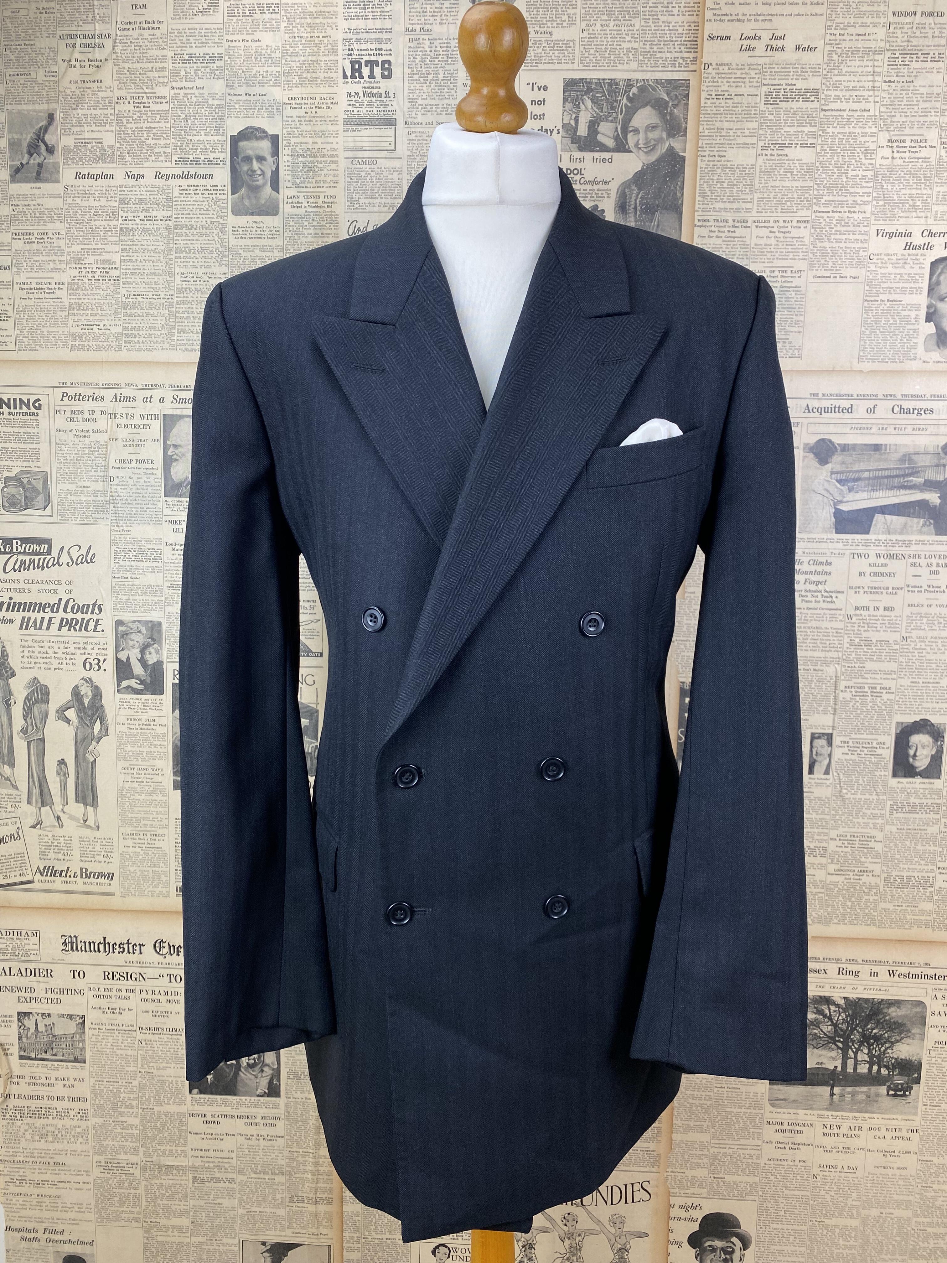roderick charles dark navy suit trousers