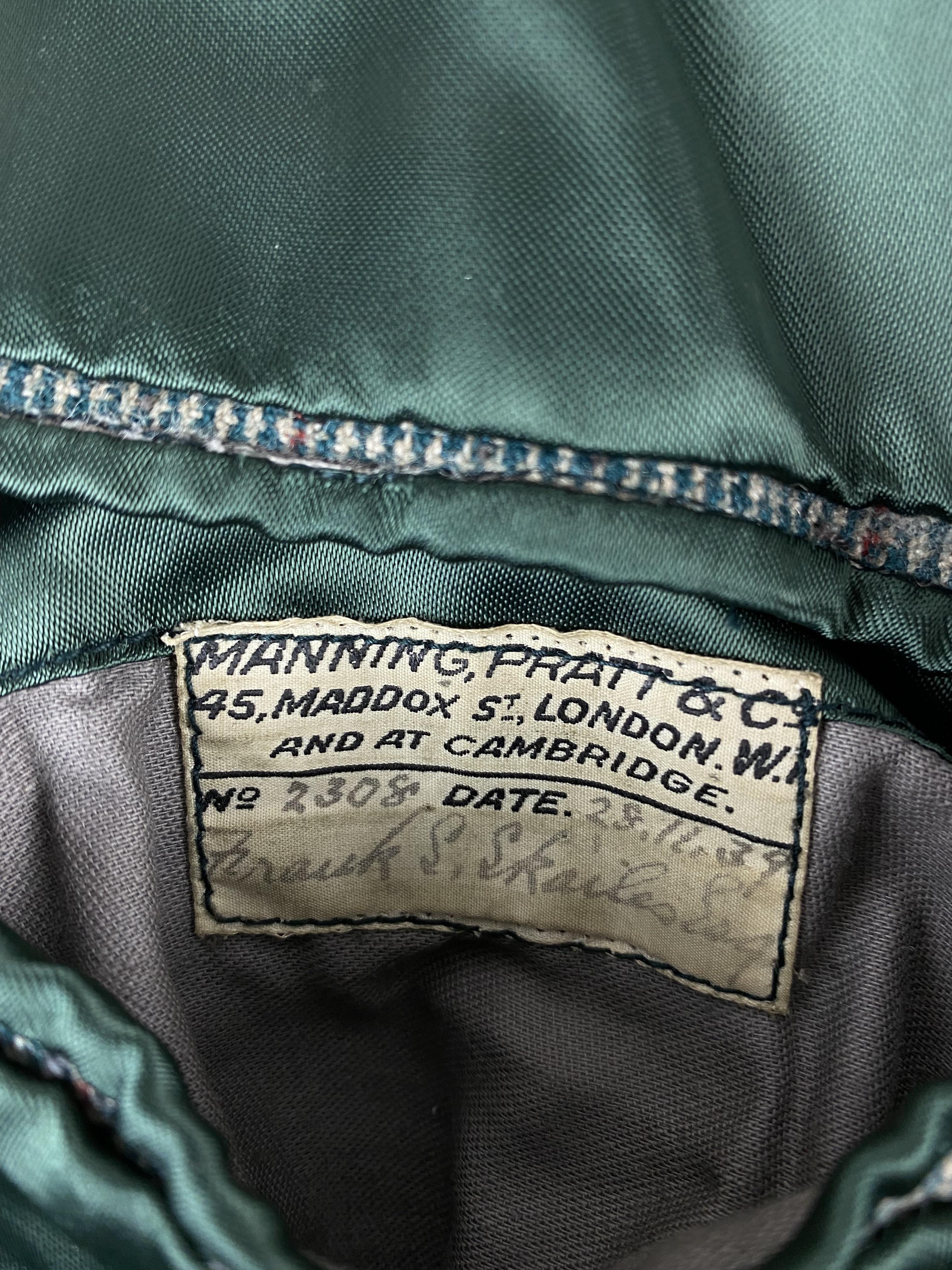 vintage bespoke 1930's Savile Row tweed jacket size 44