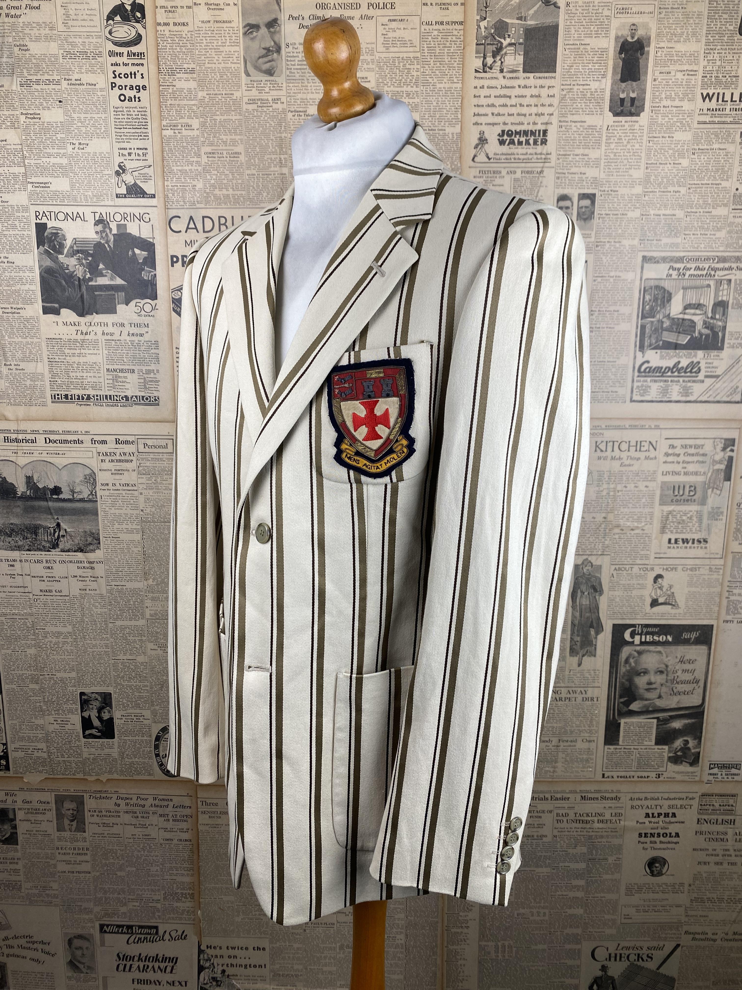 Mens striped sale blazer vintage