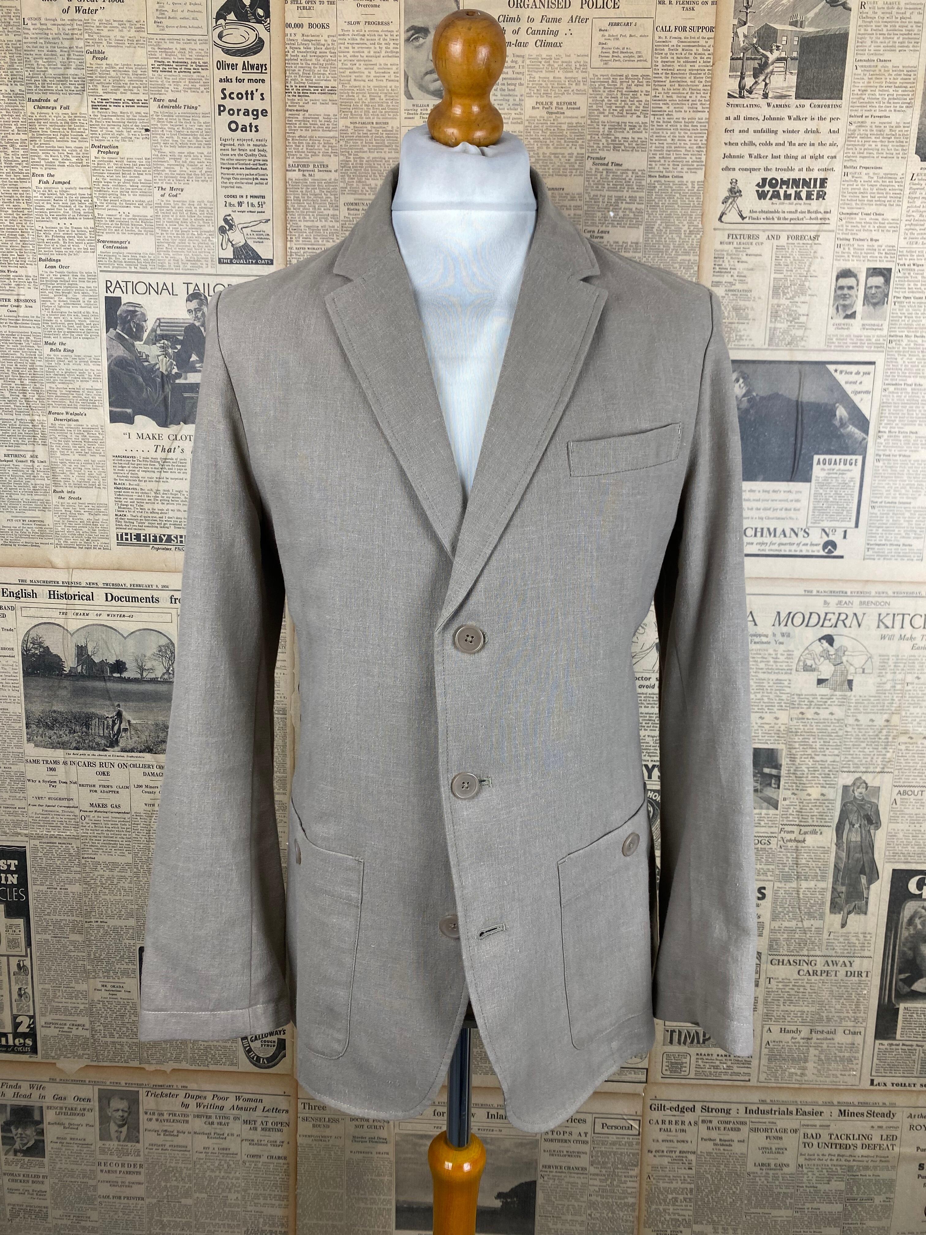 Vintage lightweight linen travel jacket size 42