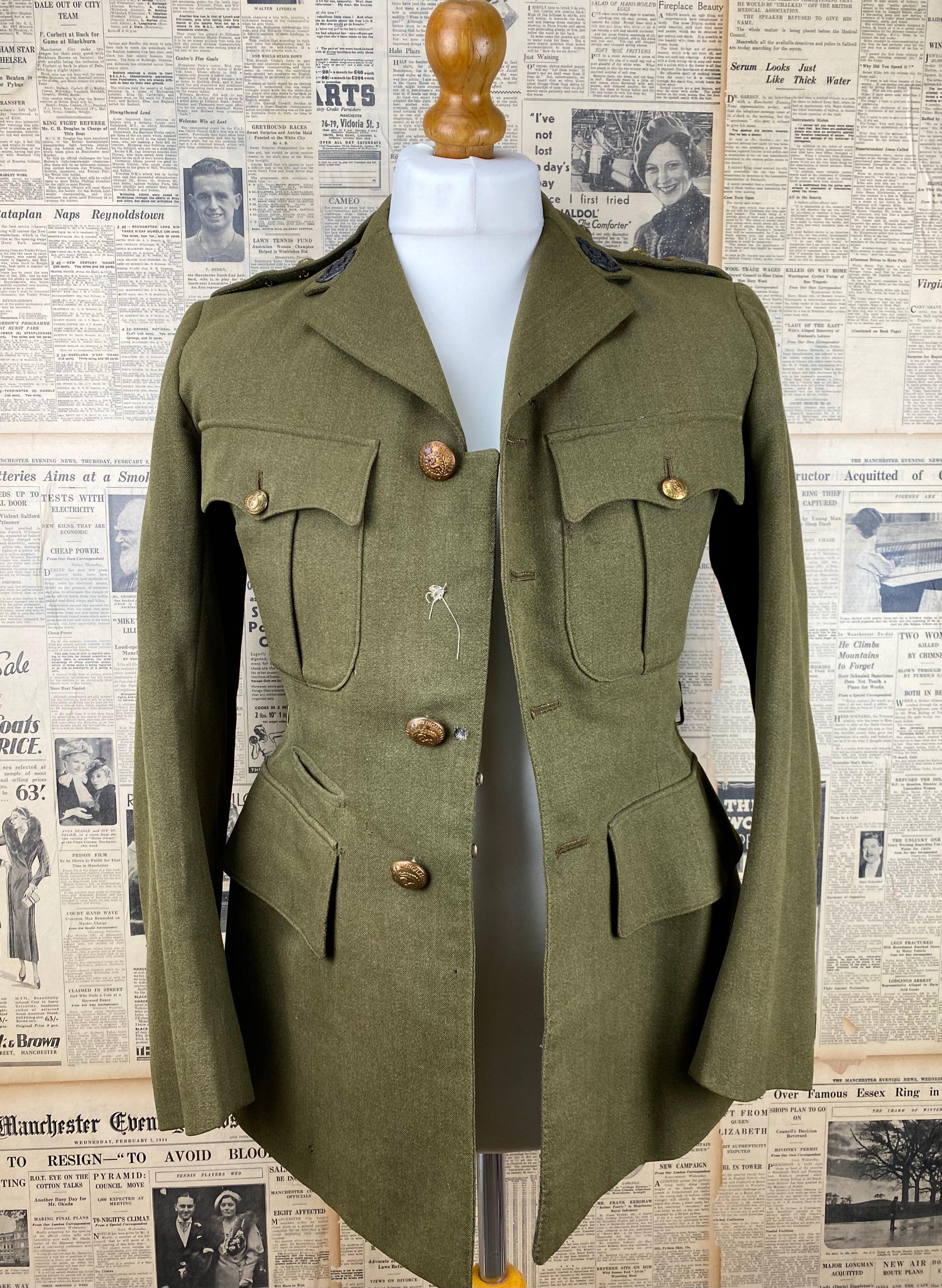 WW2 bespoke officers army number 2 dress tunic size 36