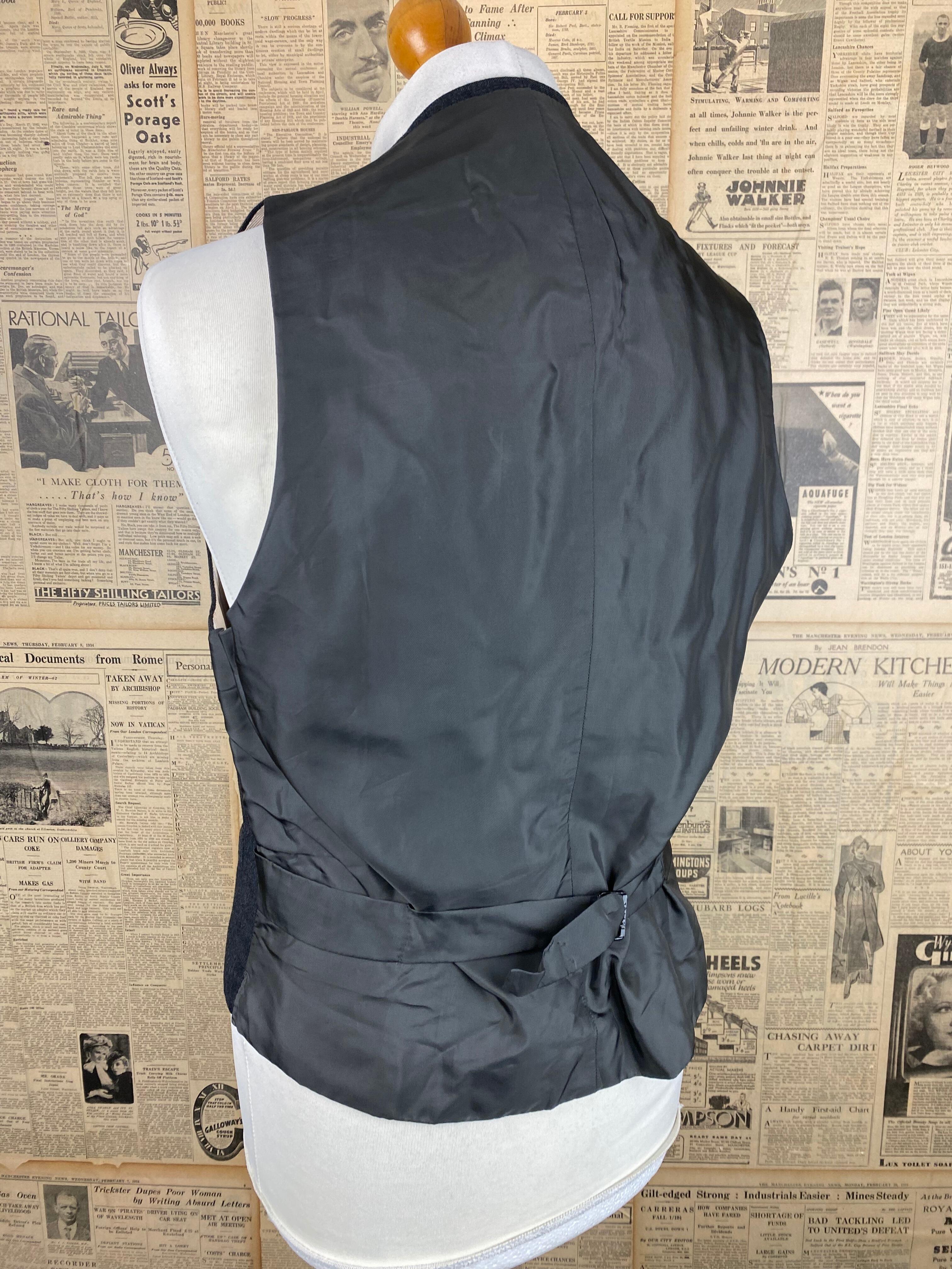 vintage Huntsman savile row grey waistcoat size 40 long