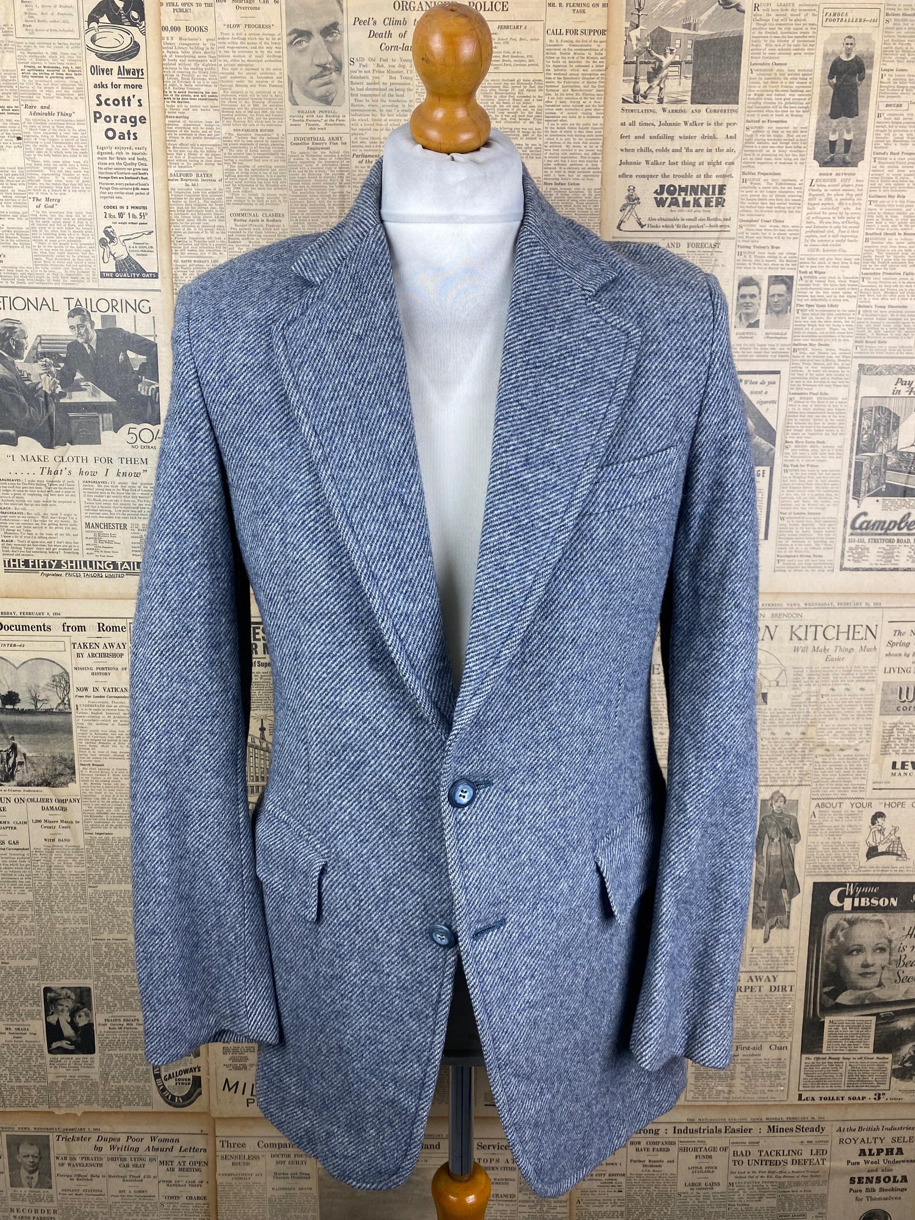 Vintage 1960's three button tweed jacket size 38