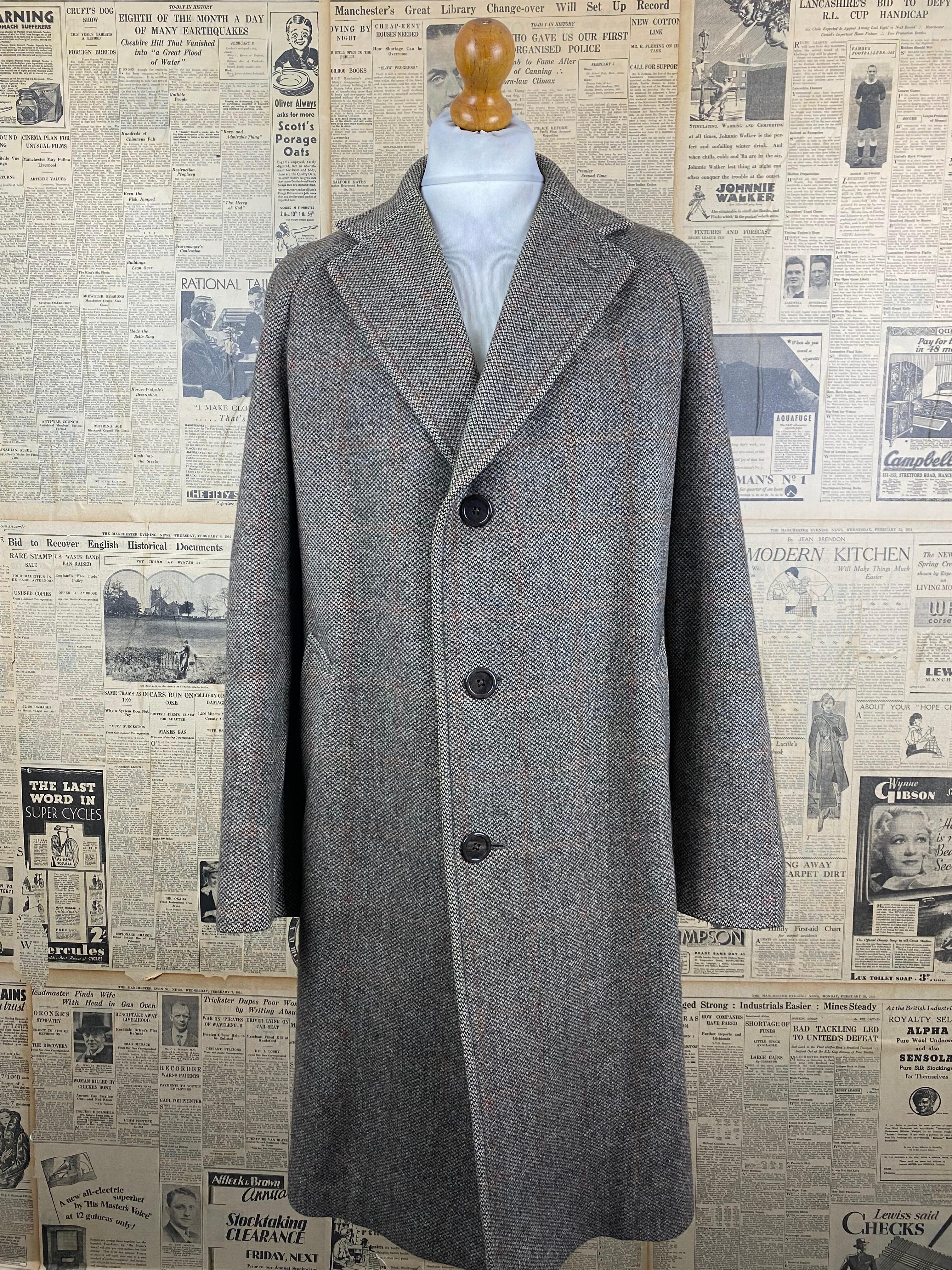 Vintage Aquascutum camel wool and cashmere overcoat size 38