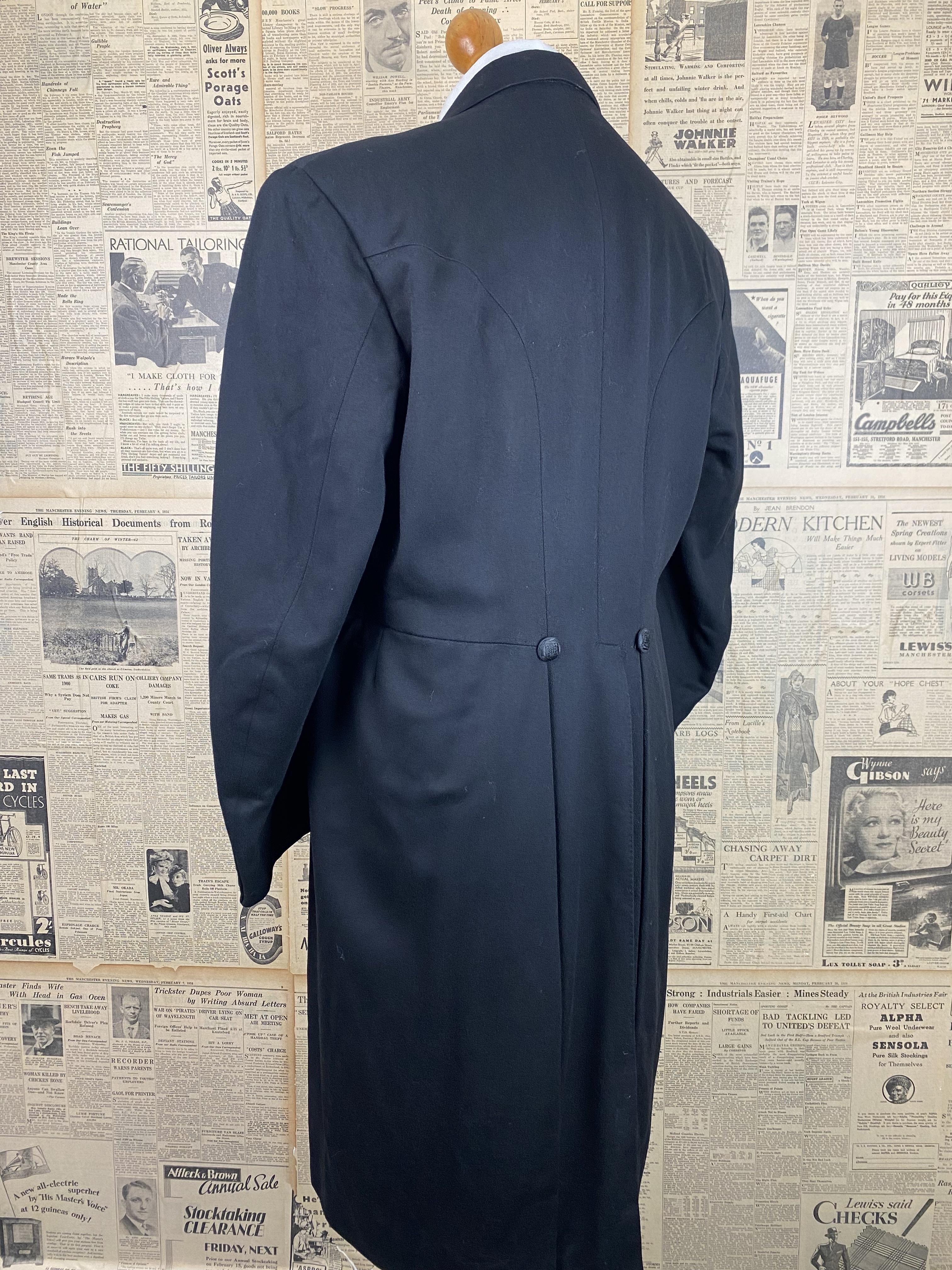 Vintage Edwardian frock coat size 42 44 long