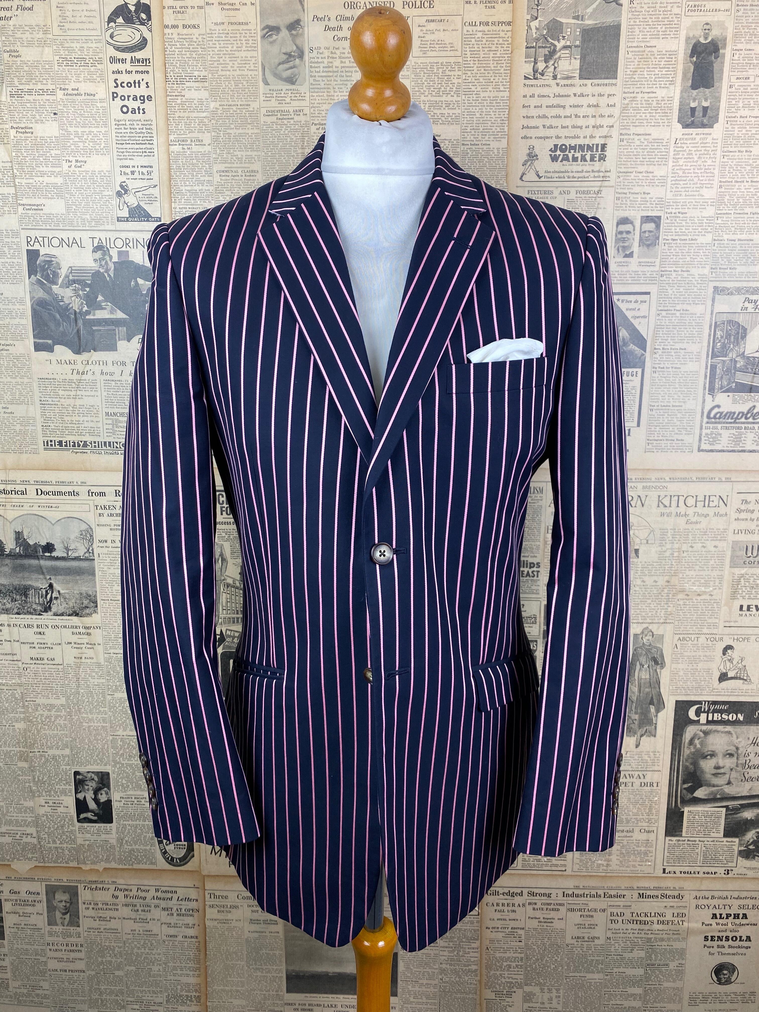 Brook Taverner striped cotton summer jacket size 40