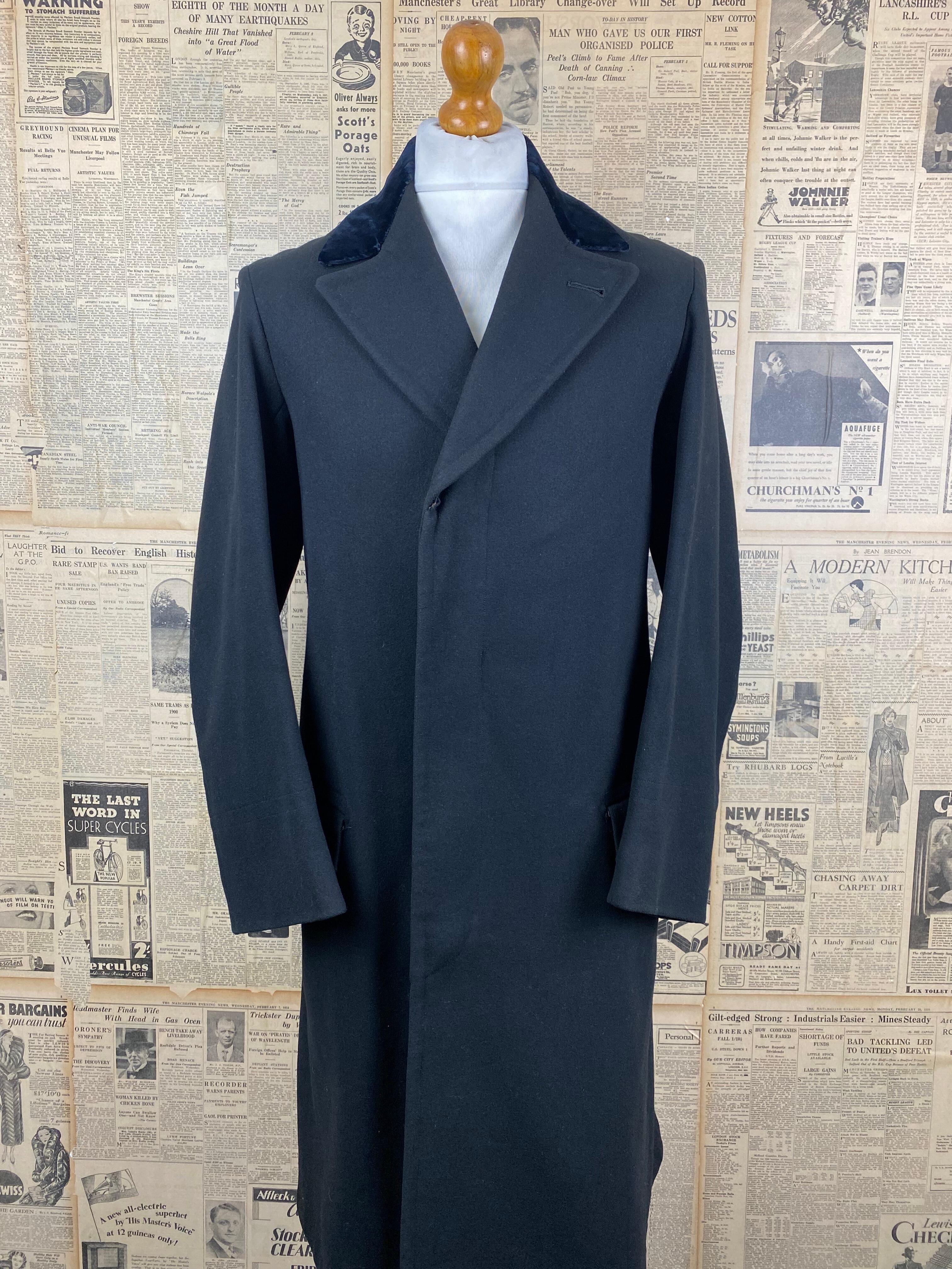 Vintage Edwardian grey overcoat size 38