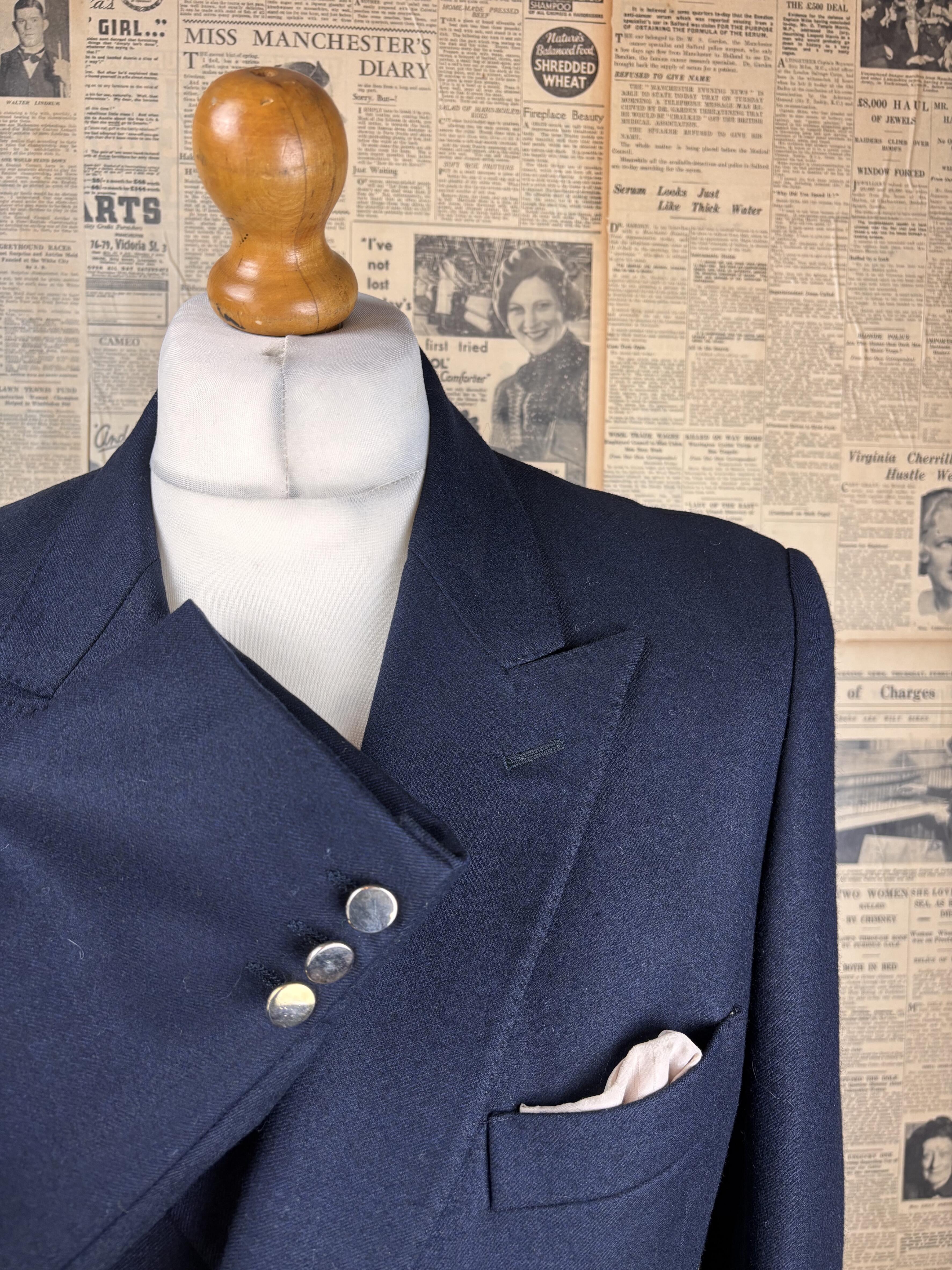 Double breasted navy blazer size 40 long