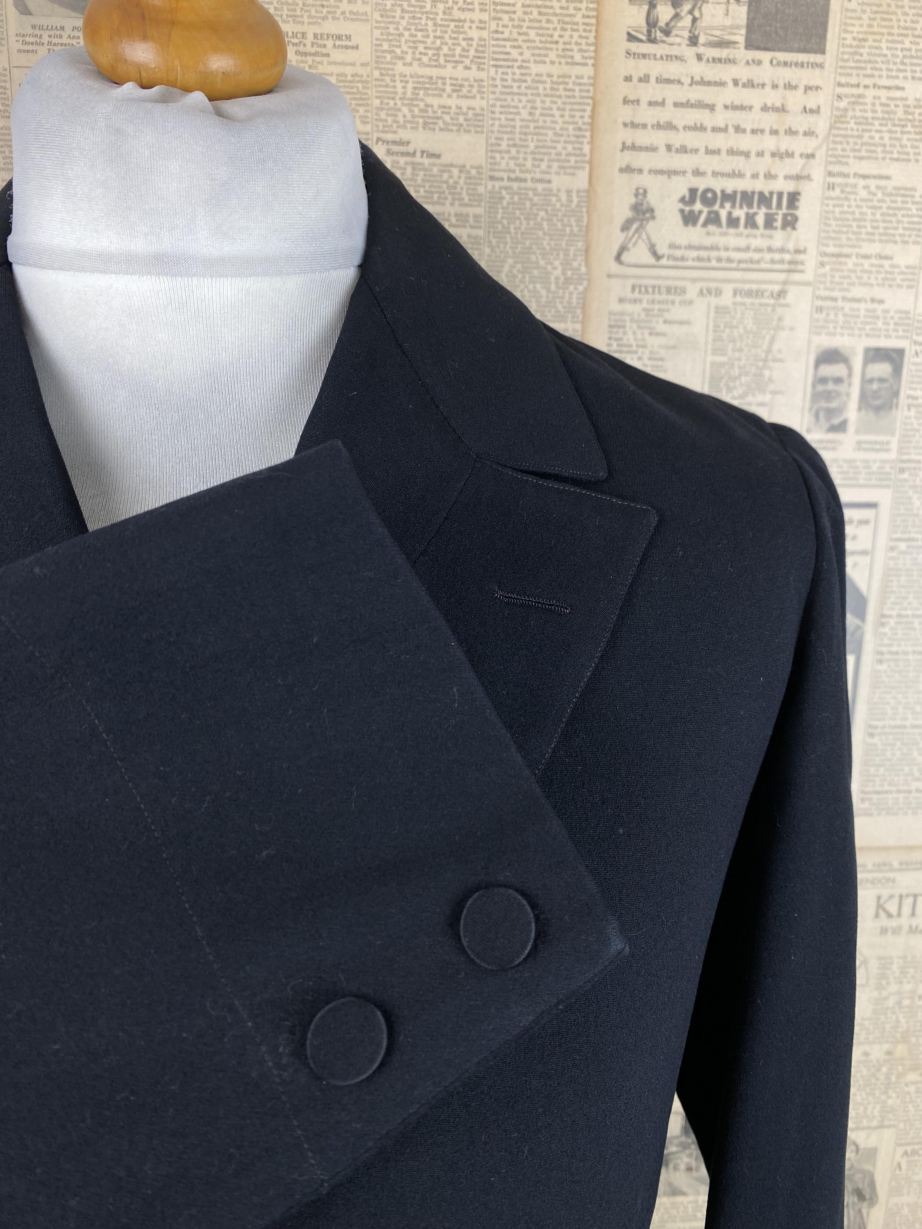 Vintage 1920's six button frock coat size 40 long