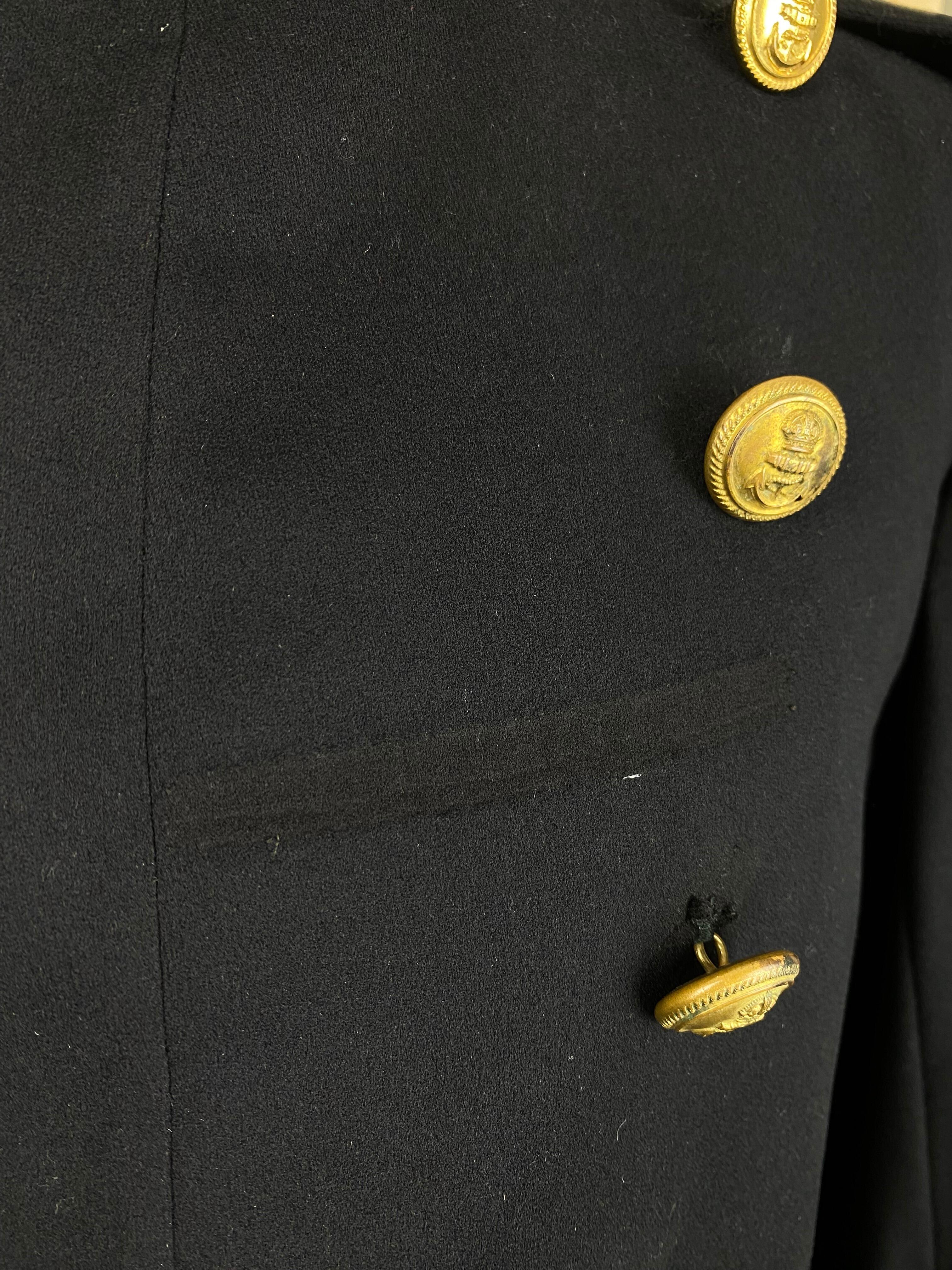 vintage WW1 bespoke naval officers frock coat size 32