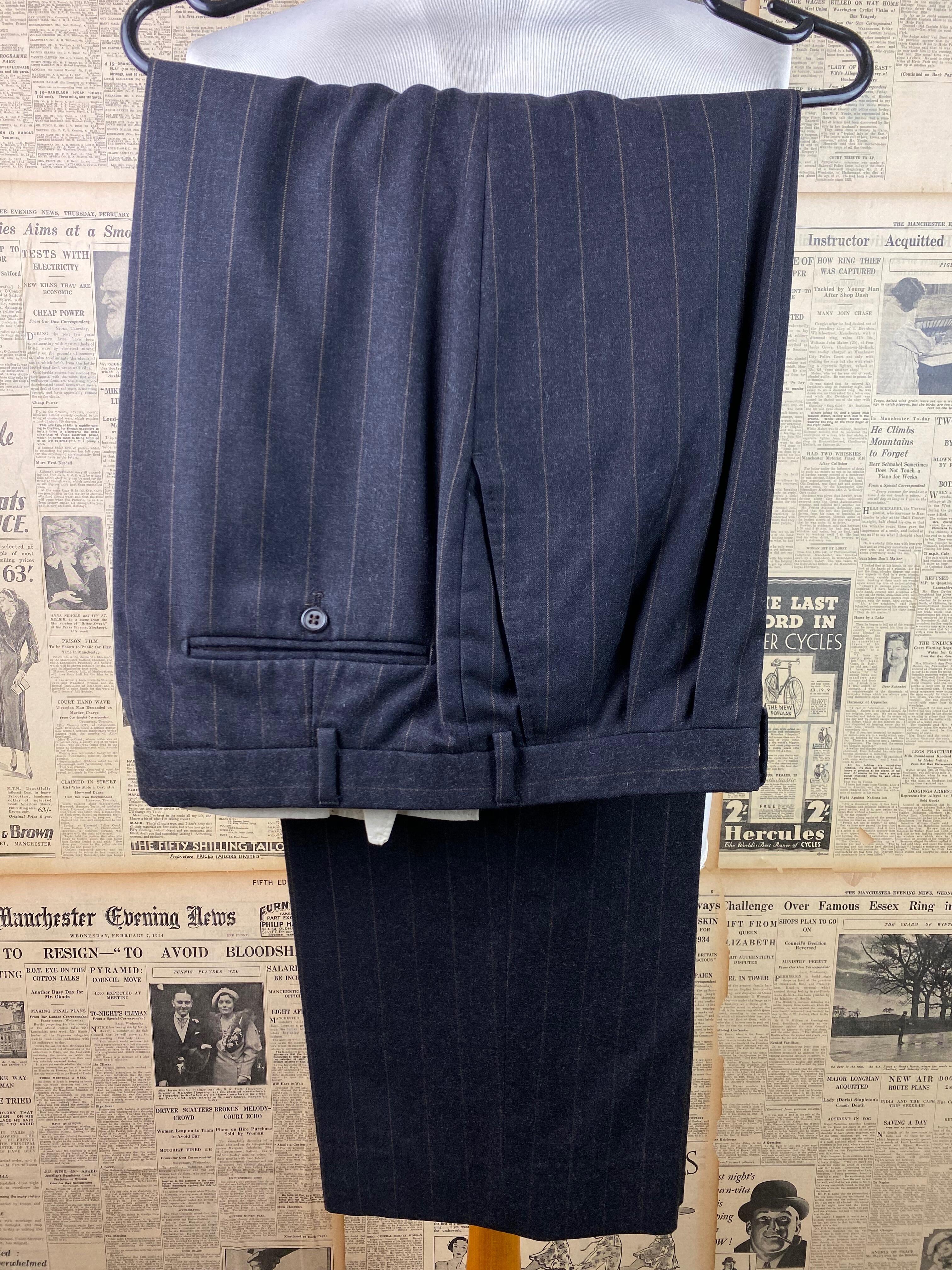 1950's style Chester Barrie Burberry flannel suit size 42 44