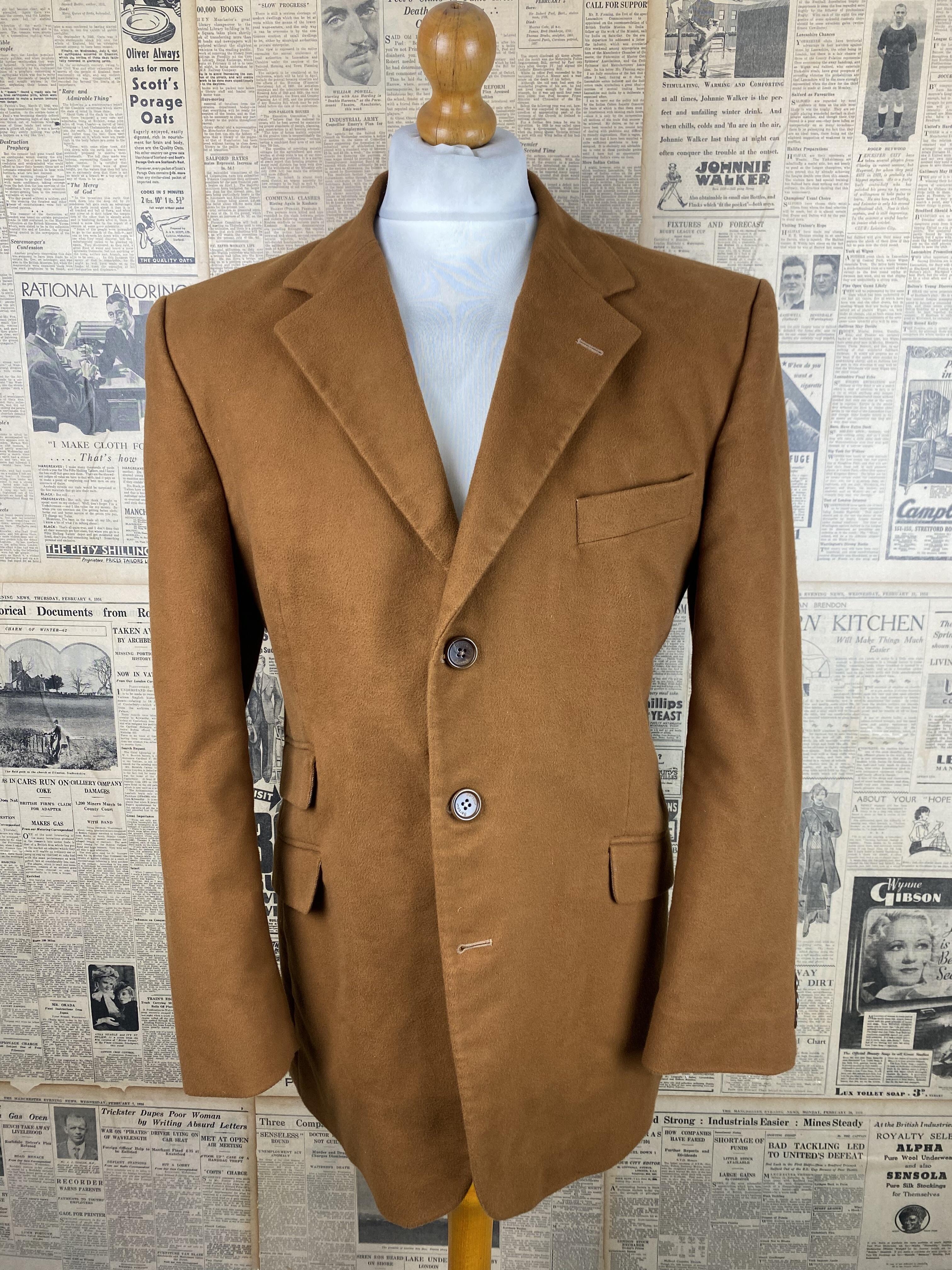 vintage Barbour heavy moleskin three button jacket size 44