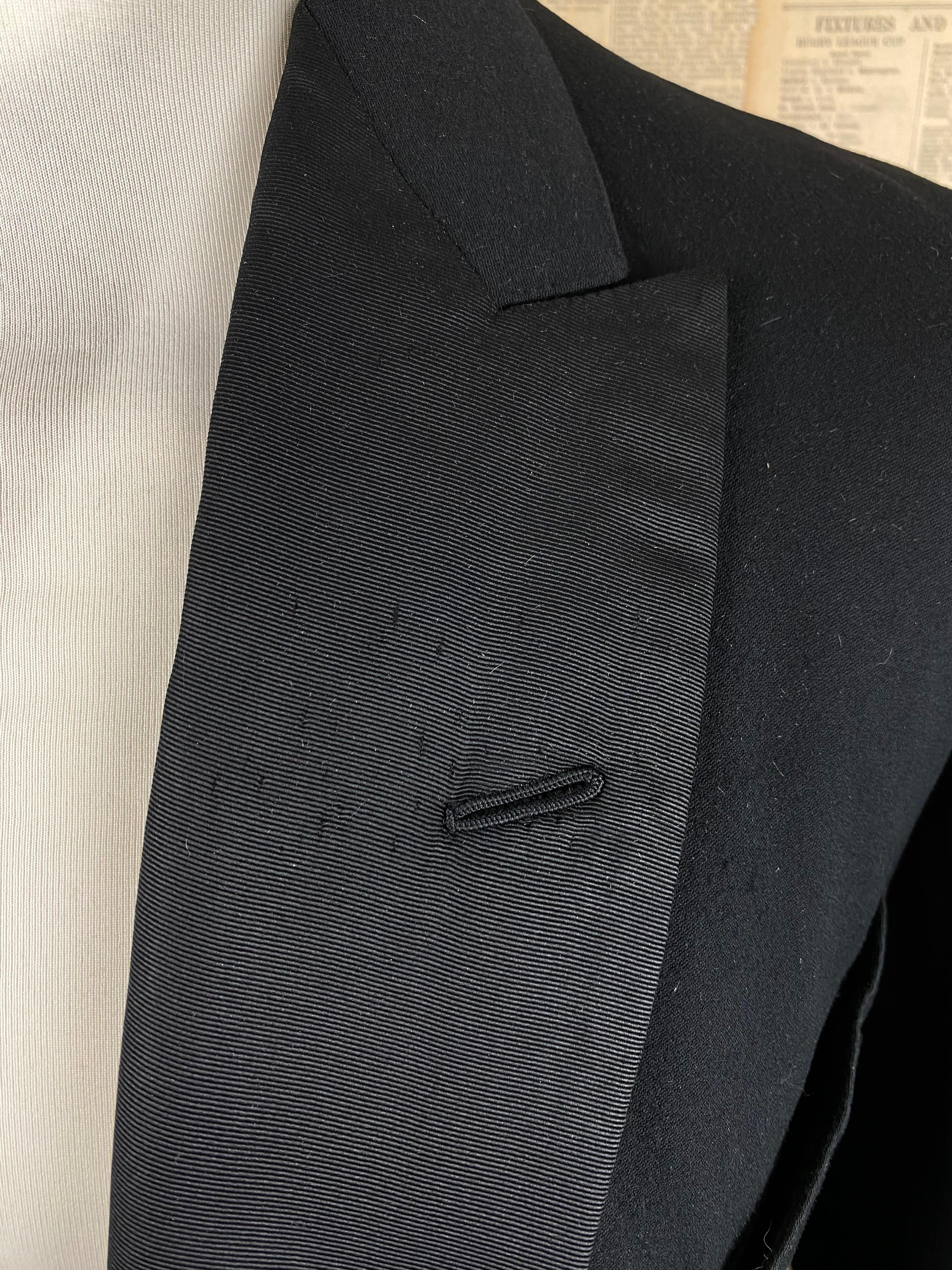 > Vintage bespoke 1920's white tie evening tailcoat size 40