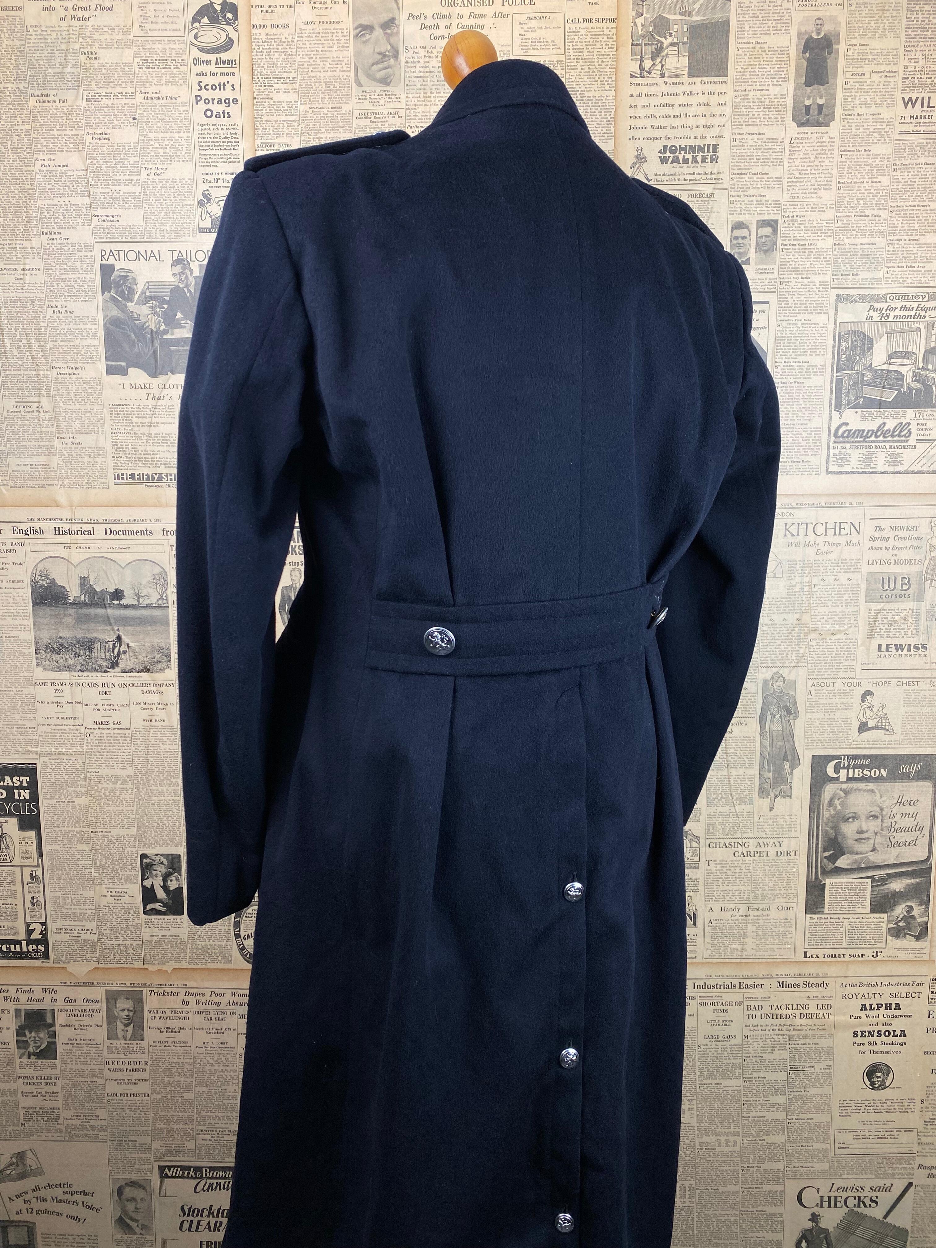 Vintage French military naval overcoat size 40