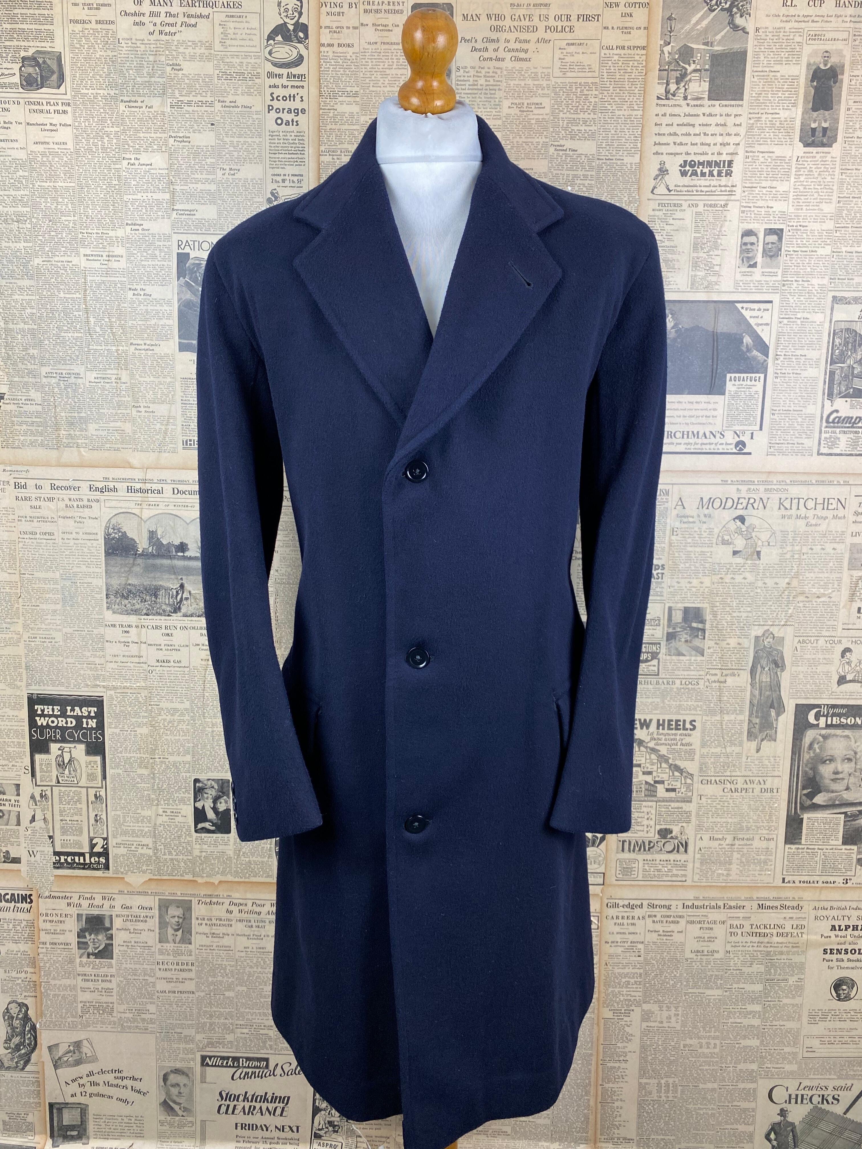 Vintage 1960's raglan sheepskin lined car coat size 42 44