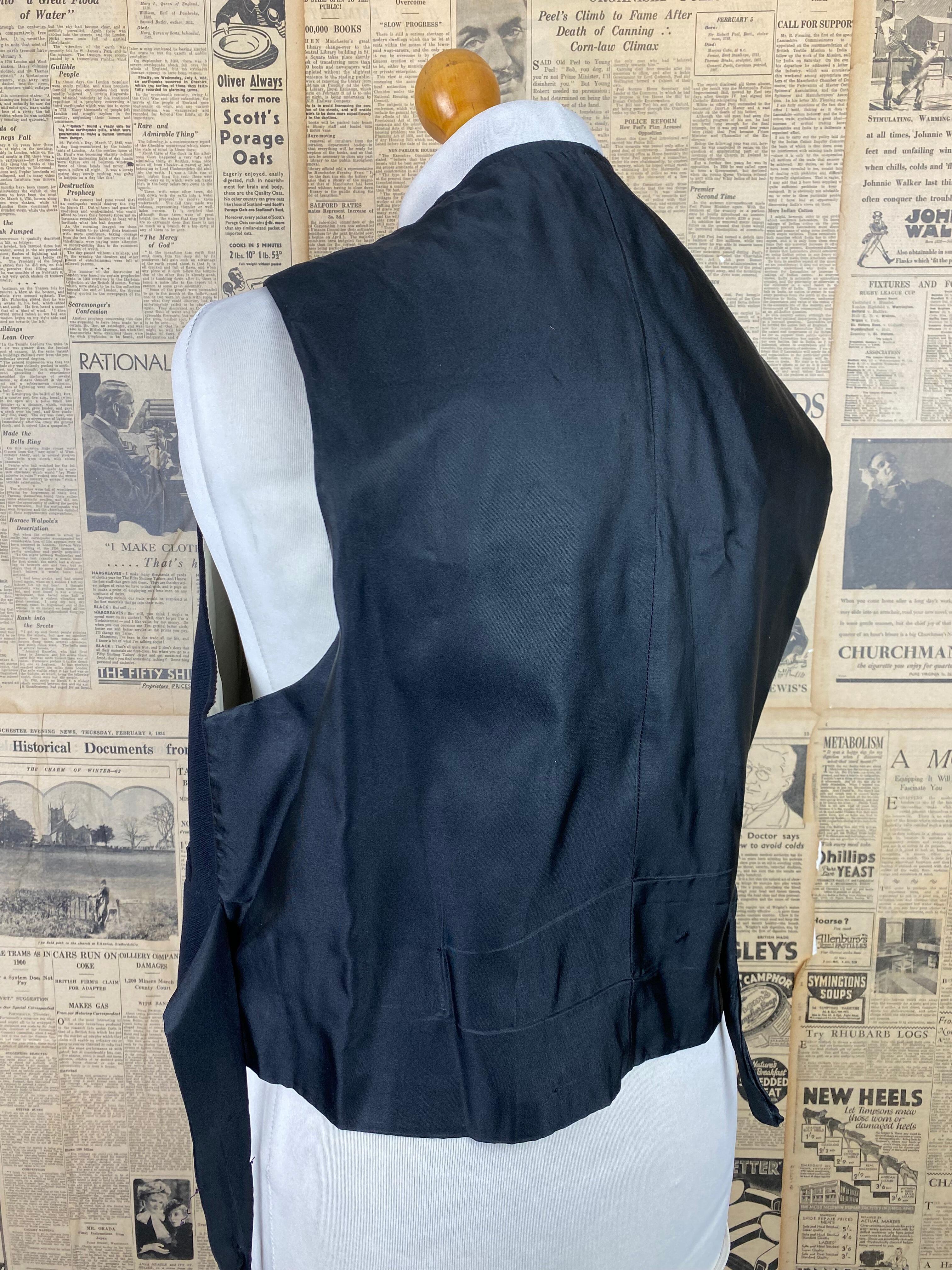 Vintage bespoke Savile Row dinner waistcoat size 42